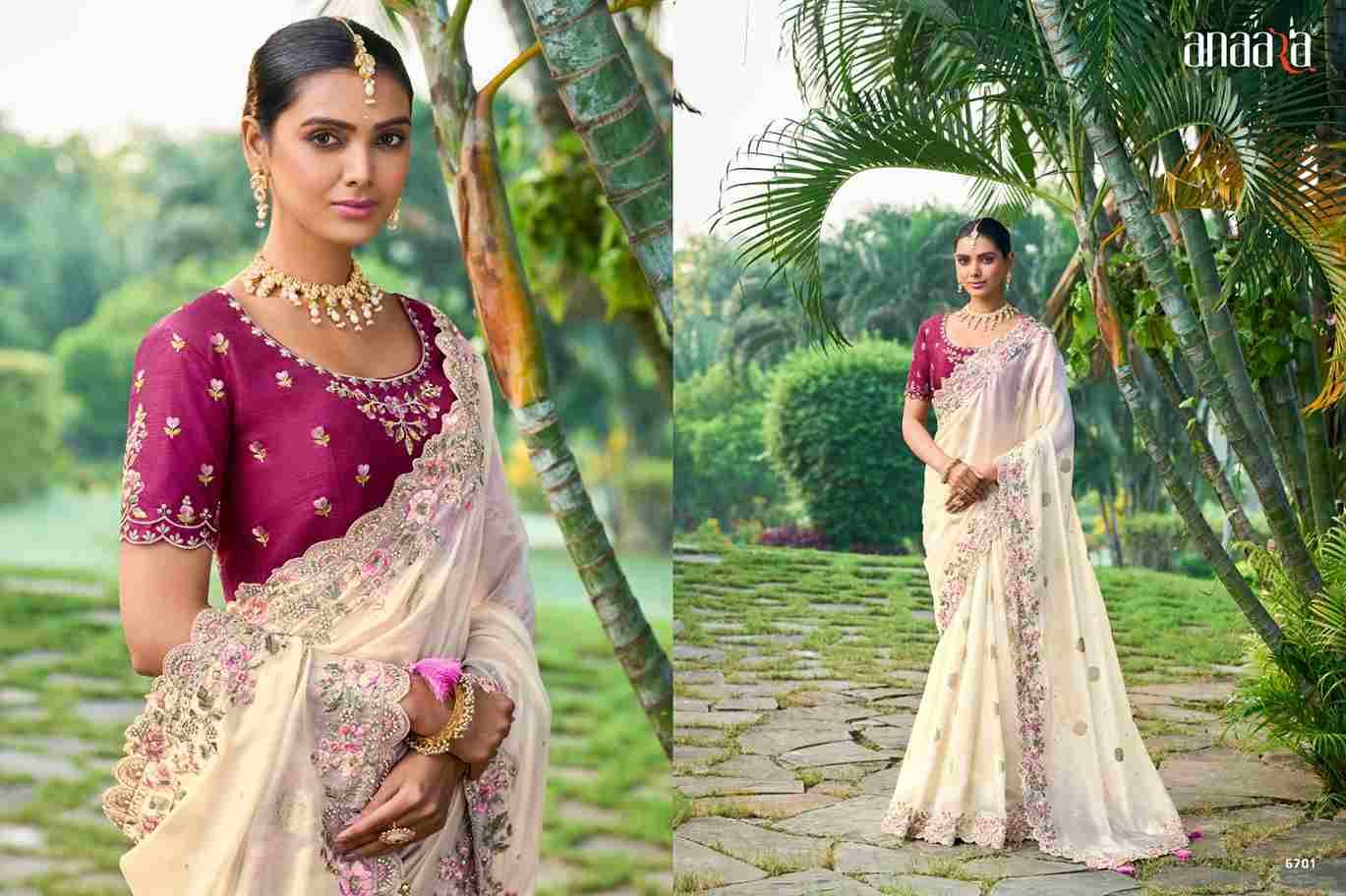 Anaara 6701 Series By Tathastu 6701 To 6709 Series Indian Traditional Wear Collection Beautiful Stylish Fancy Colorful Party Wear & Occasional Wear Silk Sarees At Wholesale Price