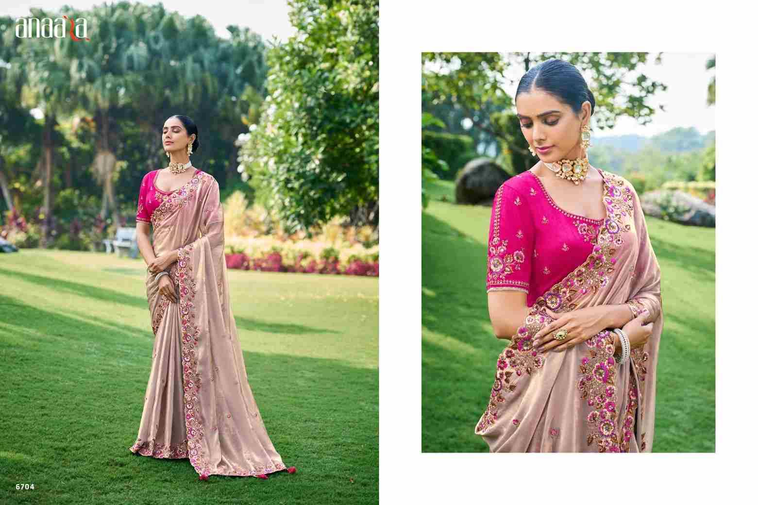 Anaara 6701 Series By Tathastu 6701 To 6709 Series Indian Traditional Wear Collection Beautiful Stylish Fancy Colorful Party Wear & Occasional Wear Silk Sarees At Wholesale Price