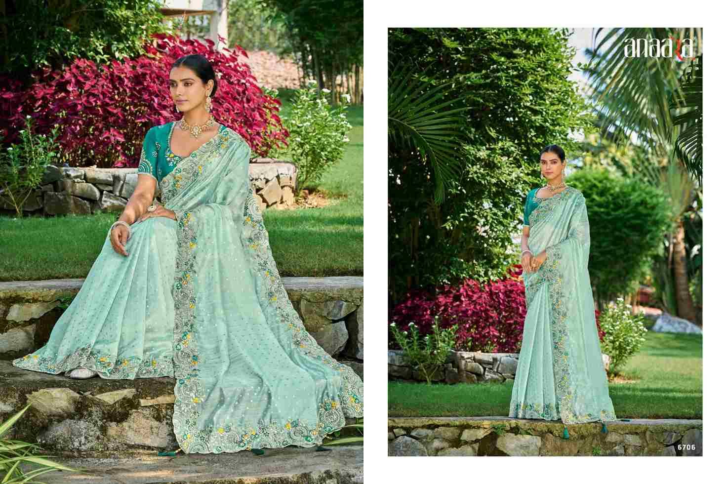 Anaara 6701 Series By Tathastu 6701 To 6709 Series Indian Traditional Wear Collection Beautiful Stylish Fancy Colorful Party Wear & Occasional Wear Silk Sarees At Wholesale Price