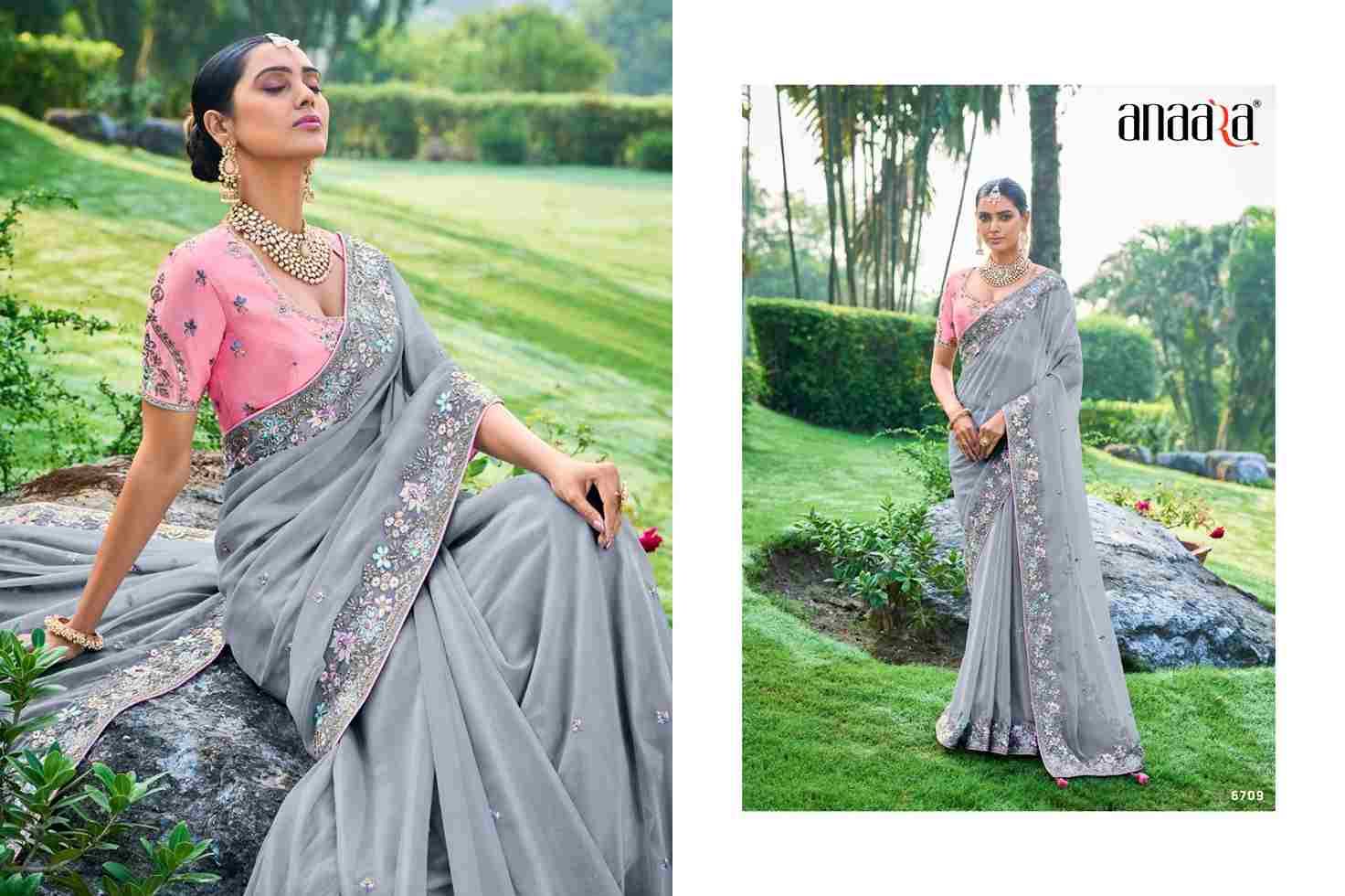 Anaara 6701 Series By Tathastu 6701 To 6709 Series Indian Traditional Wear Collection Beautiful Stylish Fancy Colorful Party Wear & Occasional Wear Silk Sarees At Wholesale Price