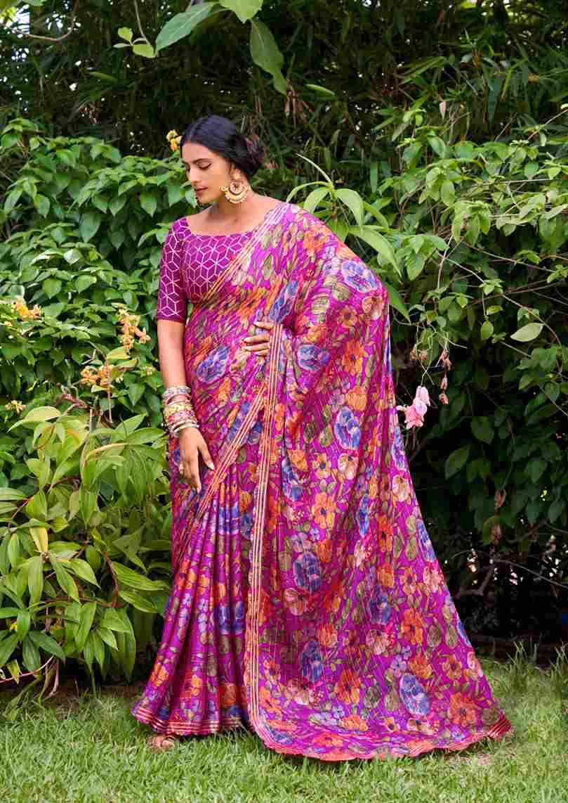 Feena By Stavan 1001 To 1010 Series Indian Traditional Wear Collection Beautiful Stylish Fancy Colorful Party Wear & Occasional Wear Velvet Chiffon Sarees At Wholesale Price