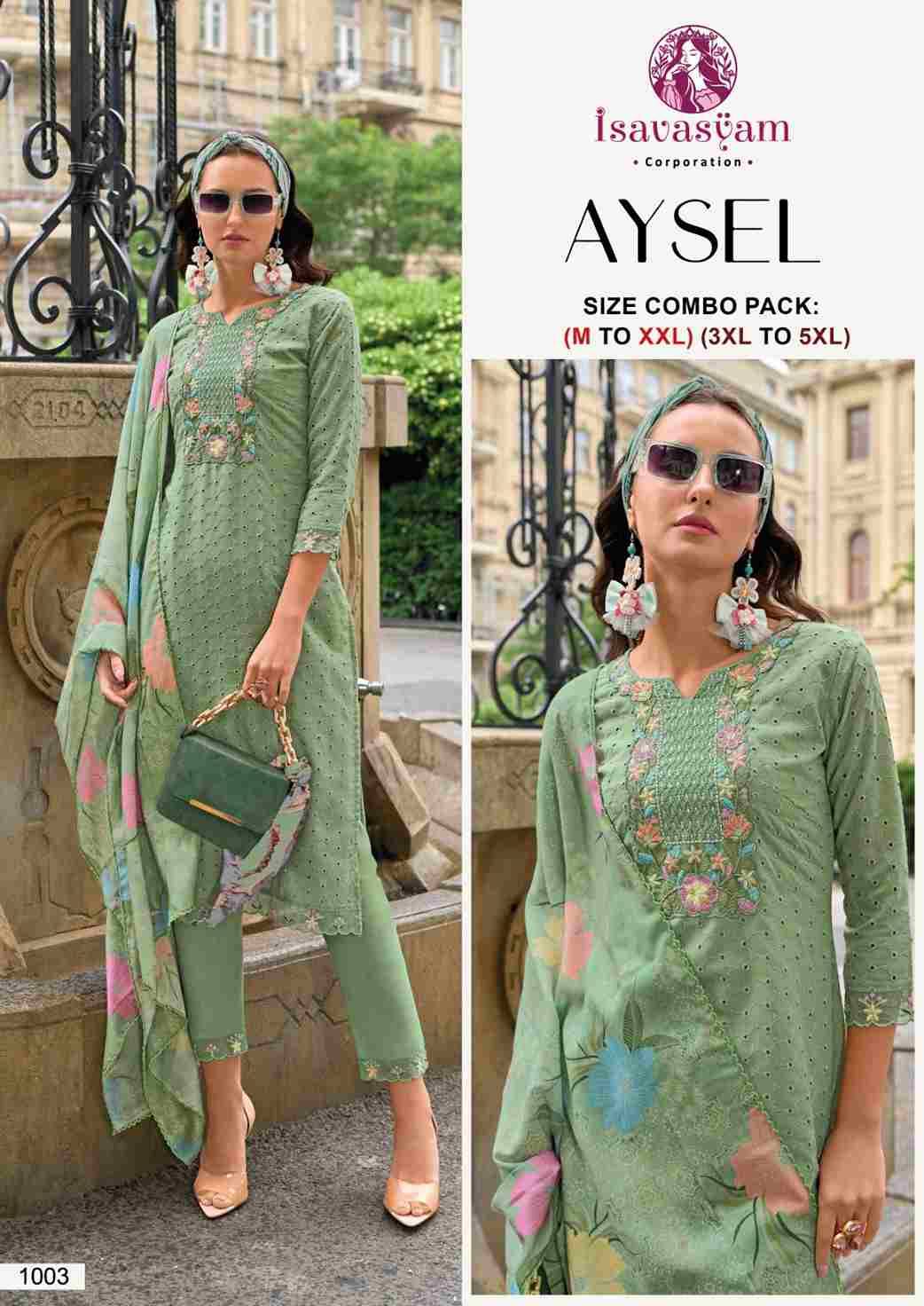 Ayesl By Isavasyam 1001 To 1006 Series Beautiful Festive Suits Colorful Stylish Fancy Casual Wear & Ethnic Wear Cotton Dresses At Wholesale Price