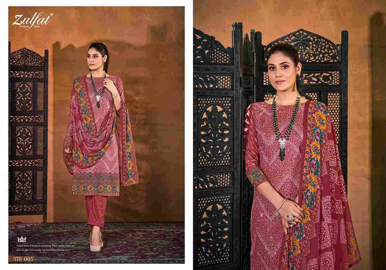 Tania Vol-4 By Zulfat 570-001 To 570-006 Series Beautiful Festive Suits Stylish Fancy Colorful Casual Wear & Ethnic Wear Pure Cotton Print Dresses At Wholesale Price