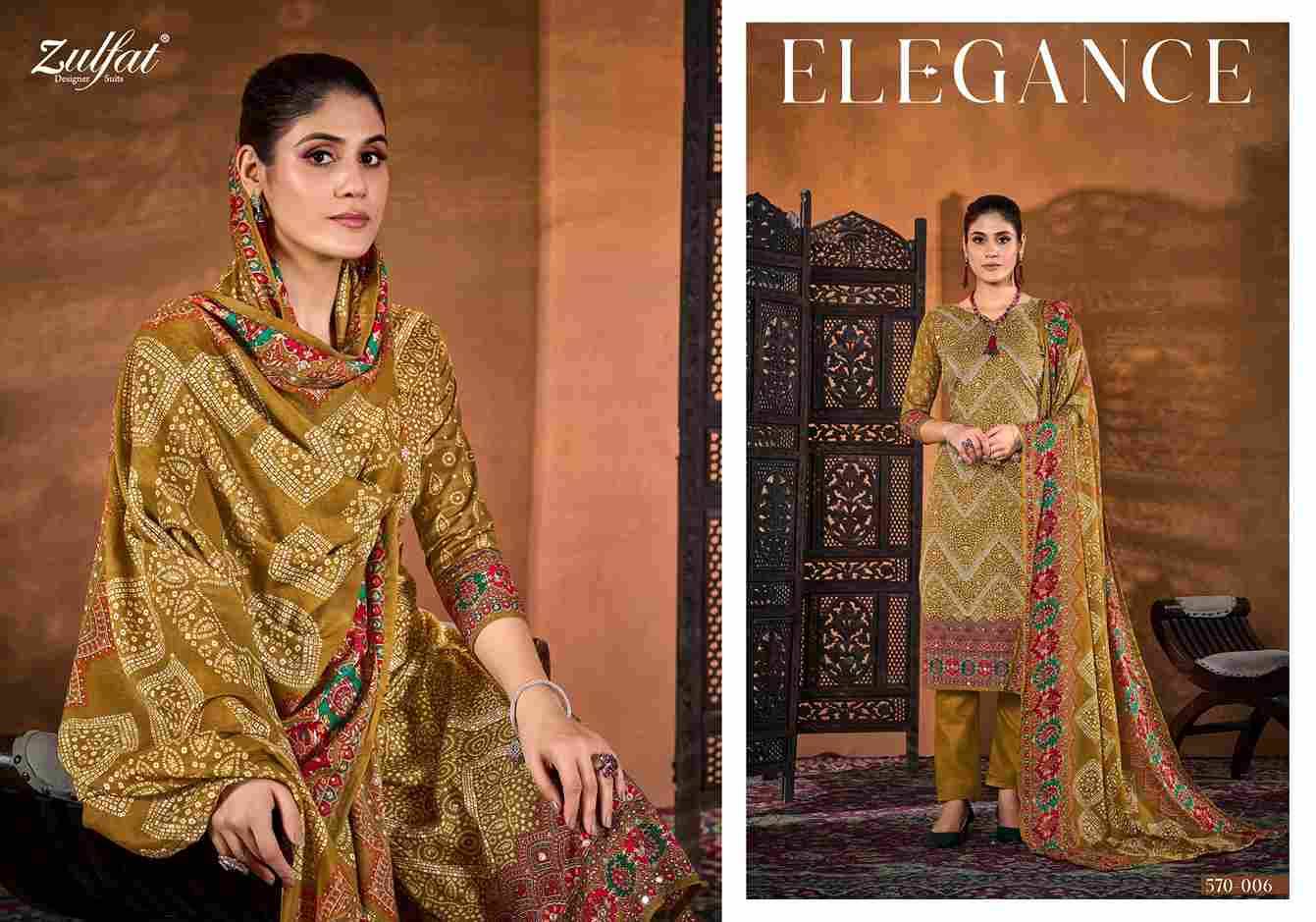 Tania Vol-4 By Zulfat 570-001 To 570-006 Series Beautiful Festive Suits Stylish Fancy Colorful Casual Wear & Ethnic Wear Pure Cotton Print Dresses At Wholesale Price