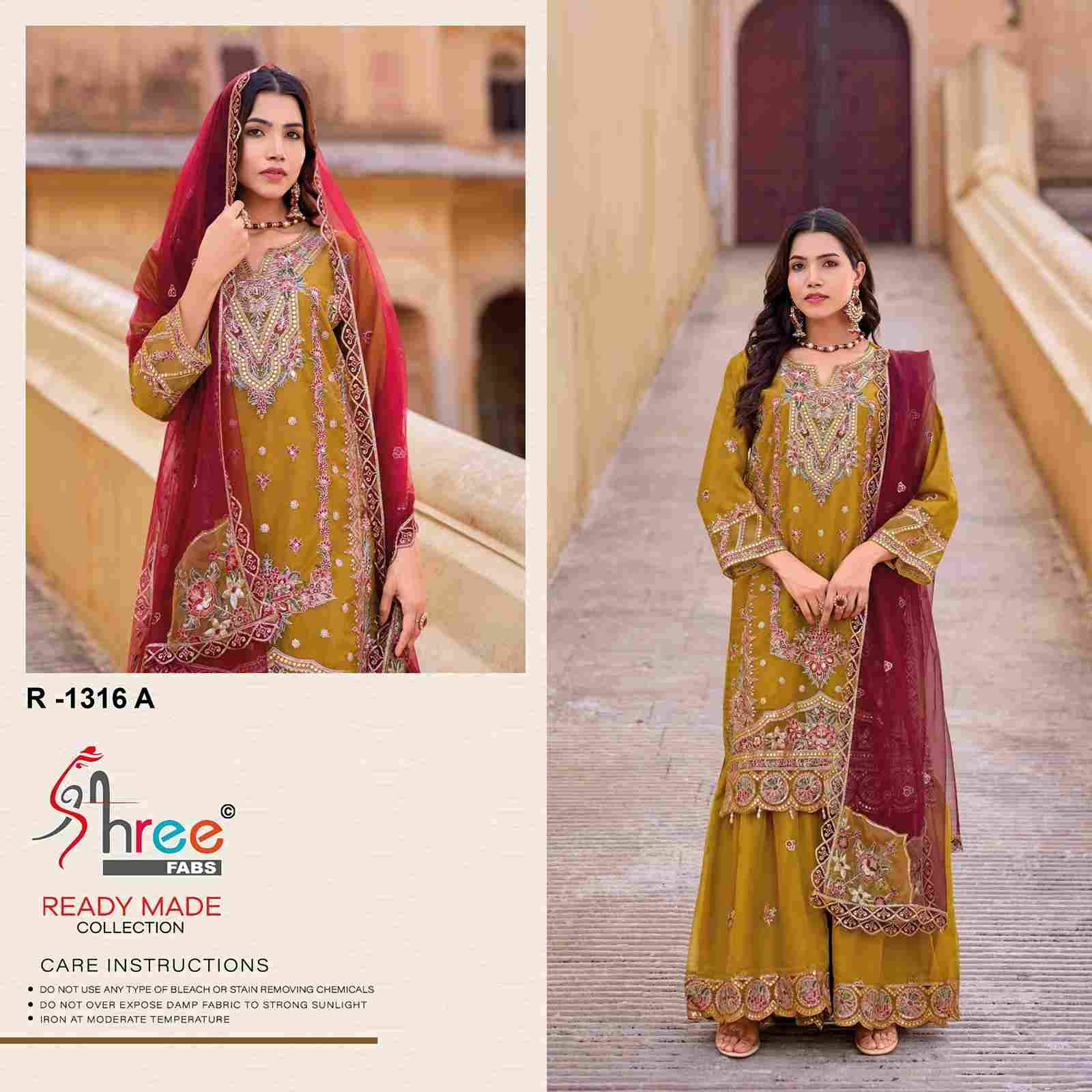 Shree Fabs Hit Design R-1316 Colours By Shree Fabs R-1316-A To R-1316-D Series Pakistani Suits Beautiful Fancy Colorful Stylish Party Wear & Occasional Wear Organza Embroidery Dresses At Wholesale Price