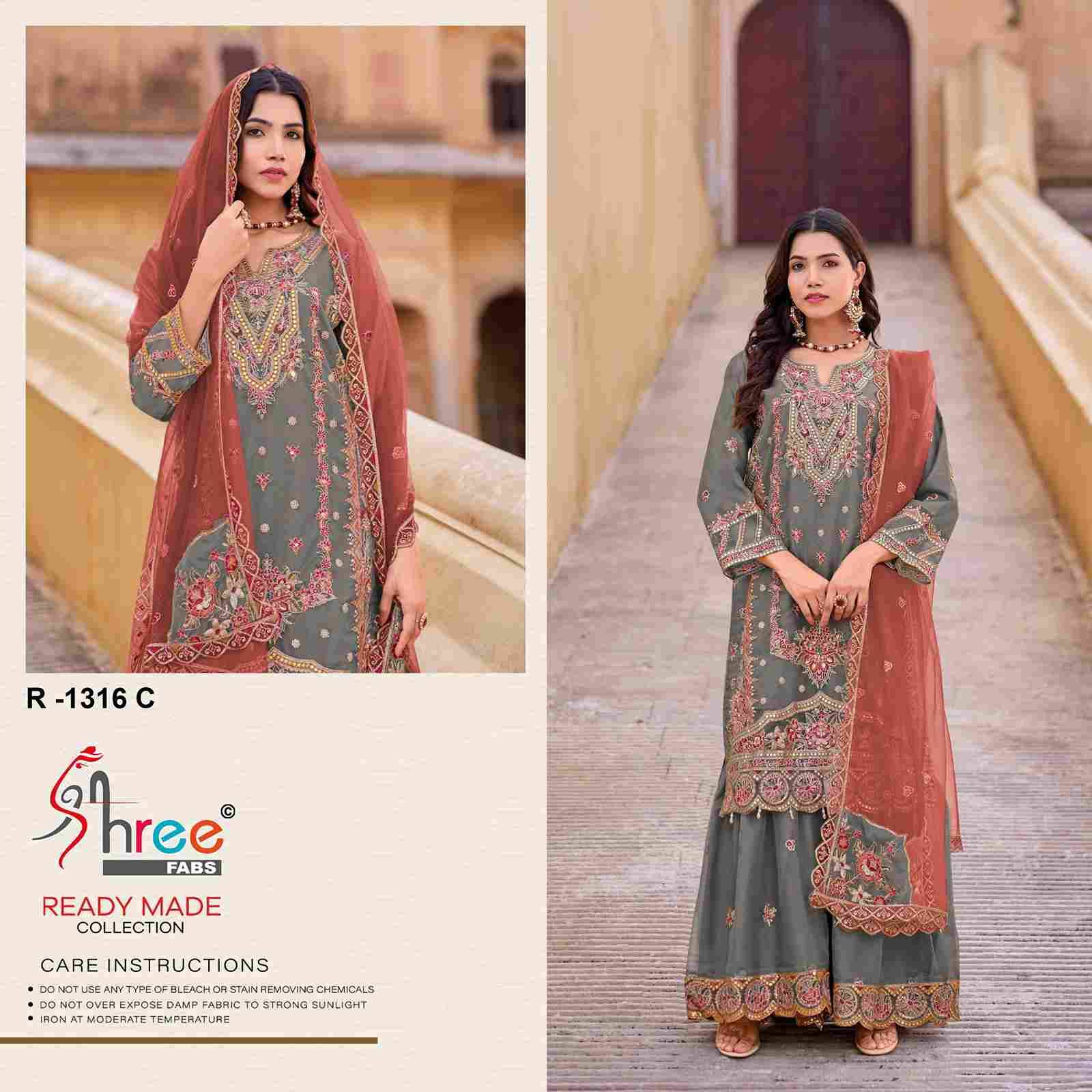 Shree Fabs Hit Design R-1316 Colours By Shree Fabs R-1316-A To R-1316-D Series Pakistani Suits Beautiful Fancy Colorful Stylish Party Wear & Occasional Wear Organza Embroidery Dresses At Wholesale Price