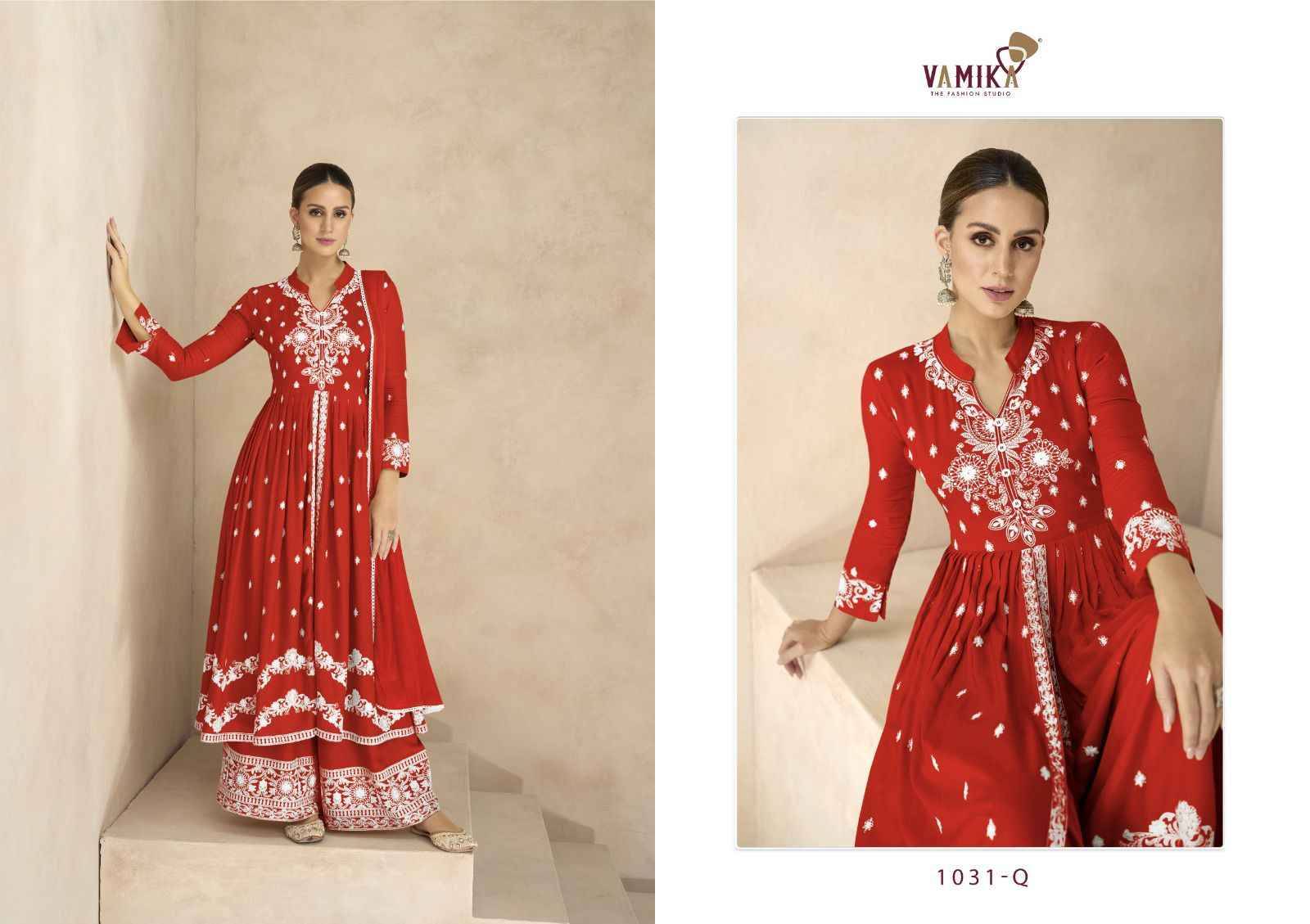 Lakhnavi Vol-6 Platinum By Vamika 1031-P To 1031-T Series Beautiful Stylish Sharara Suits Fancy Colorful Casual Wear & Ethnic Wear & Ready To Wear Pure Rayon Printed Dresses At Wholesale Price