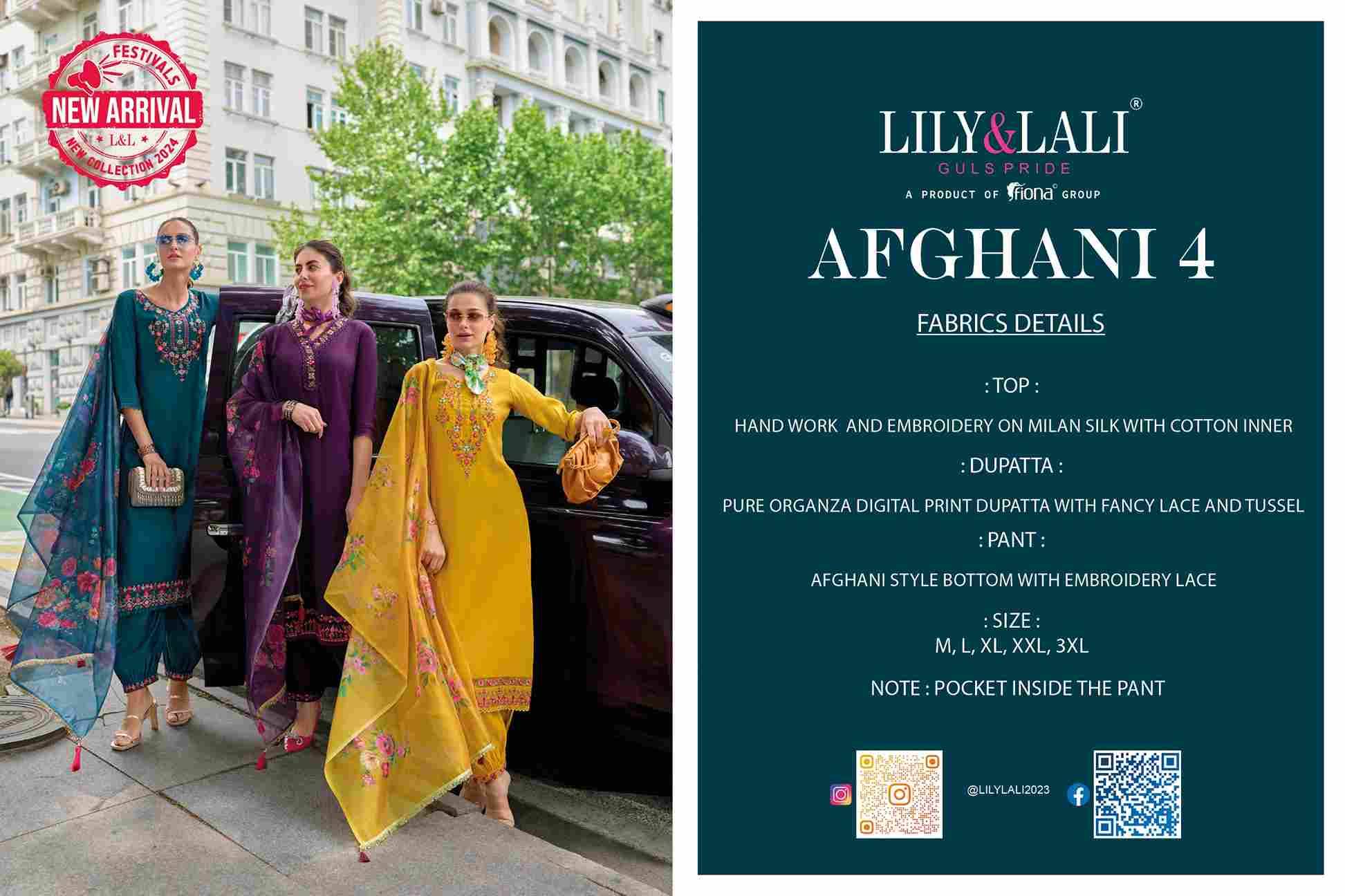 Afghani Vol-4 By Lily And Lali 20001 To 20006 Series Beautiful Stylish Suits Fancy Colorful Casual Wear & Ethnic Wear & Ready To Wear Milan Silk Dresses At Wholesale Price