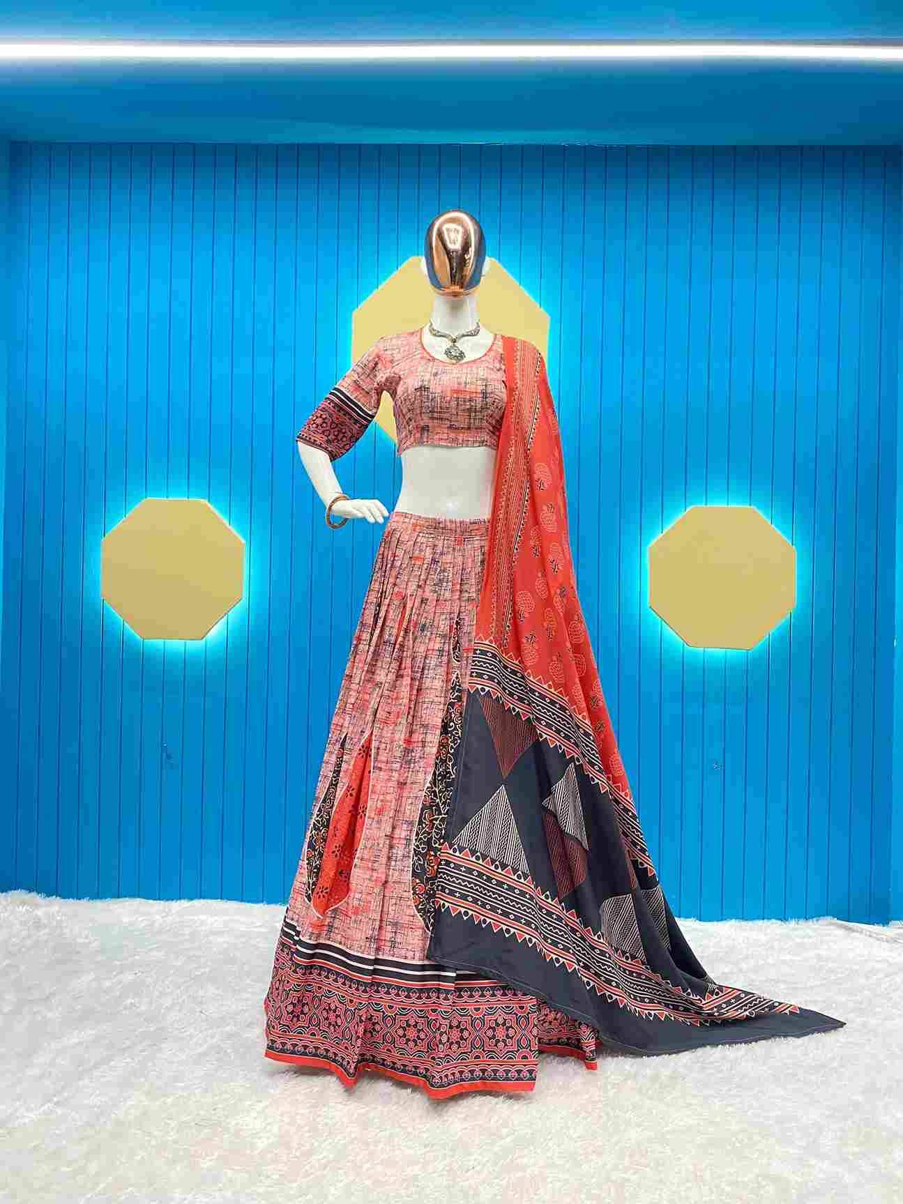 L-612 By Fashid Wholesale Navratri Wear Collection Beautiful Stylish Colorful Fancy Party Wear & Occasional Wear Rayon Lehengas At Wholesale Price