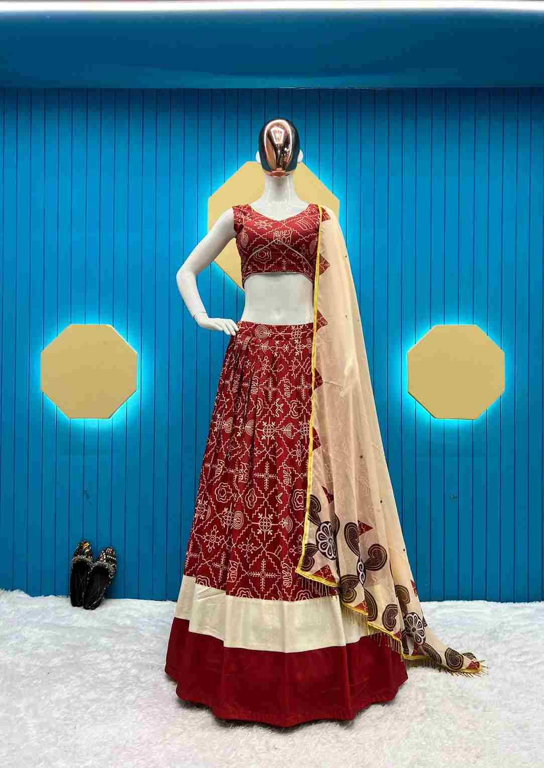 L-613 By Fashid Wholesale 01 To 03 Series Navratri Wear Collection Beautiful Stylish Colorful Fancy Party Wear & Occasional Wear Muslin Lehengas At Wholesale Price