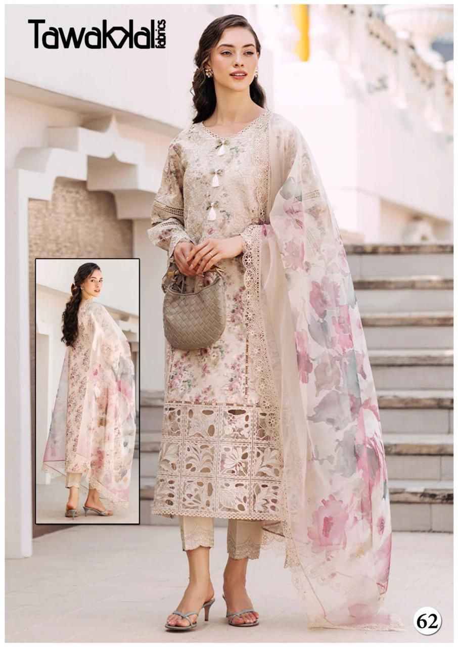 Mehroz Vol-7 By Tawakkal Fab 61 To 70 Series Designer Festive Suits Beautiful Stylish Fancy Colorful Party Wear & Occasional Wear Pure Cotton Dresses At Wholesale Price