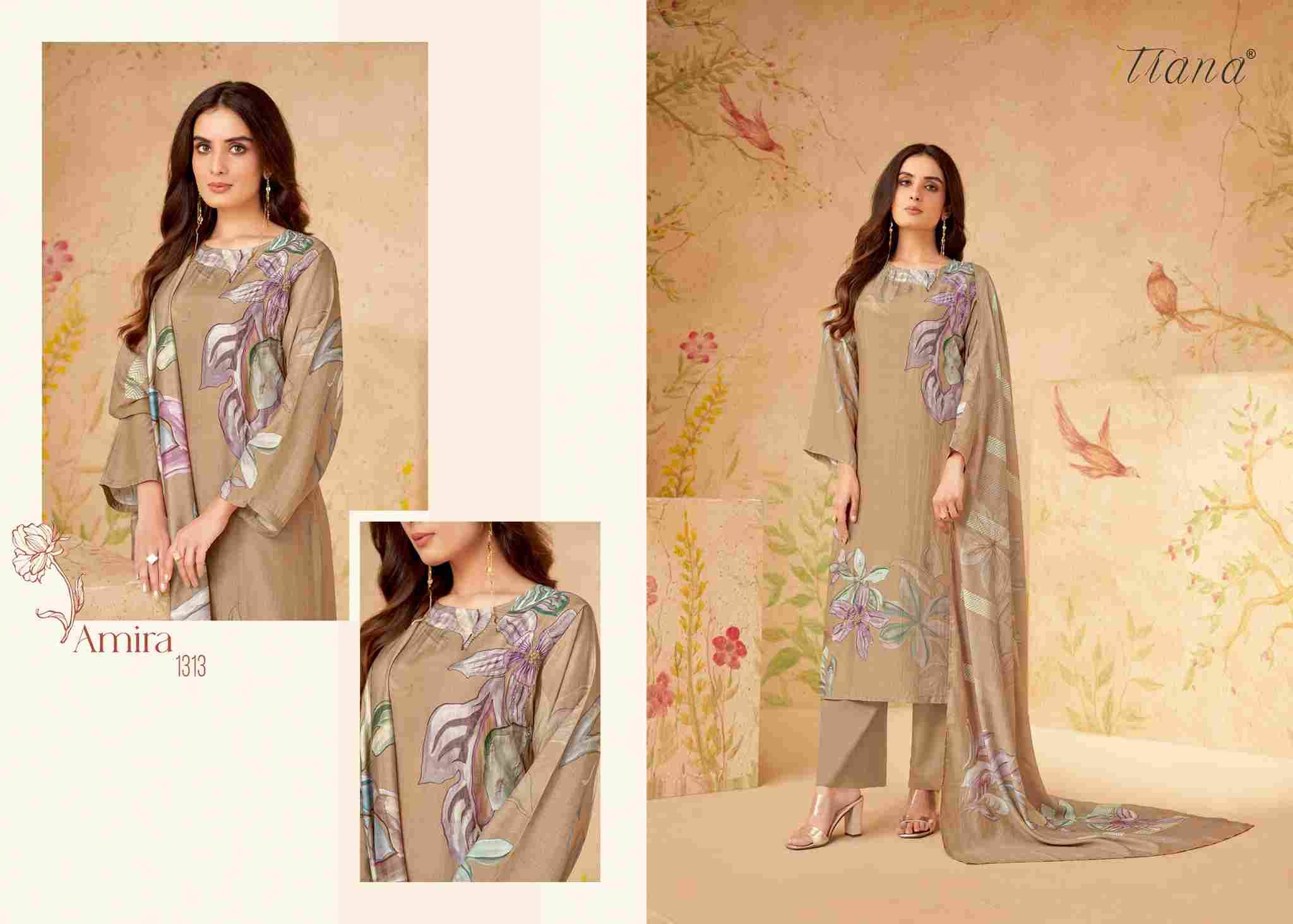 Amira By Itrana Beautiful Festive Suits Colorful Stylish Fancy Casual Wear & Ethnic Wear Muslin Silk Print Dresses At Wholesale Price