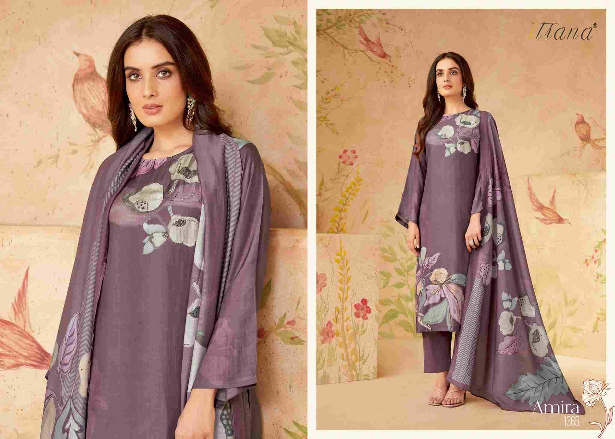 Amira By Itrana Beautiful Festive Suits Colorful Stylish Fancy Casual Wear & Ethnic Wear Muslin Silk Print Dresses At Wholesale Price