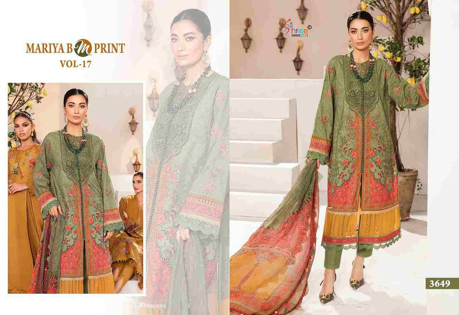 Mariya B Mprint Vol-17 By Shree Fabs 3648 To 3653 Series Beautiful Pakistani Suits Colorful Stylish Fancy Casual Wear & Ethnic Wear Pure Cotton Embroidered Dresses At Wholesale Price