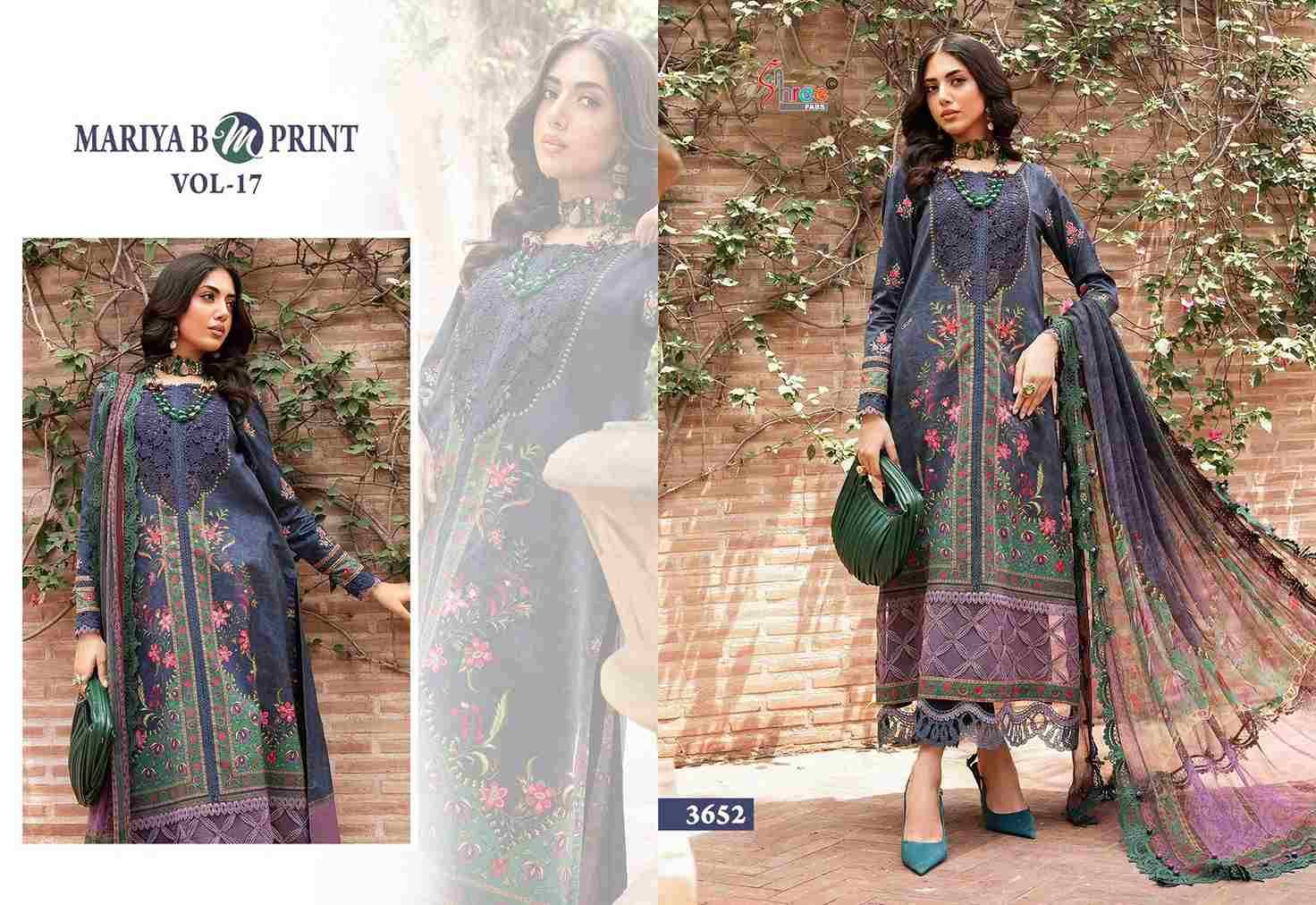 Mariya B Mprint Vol-17 By Shree Fabs 3648 To 3653 Series Beautiful Pakistani Suits Colorful Stylish Fancy Casual Wear & Ethnic Wear Pure Cotton Embroidered Dresses At Wholesale Price