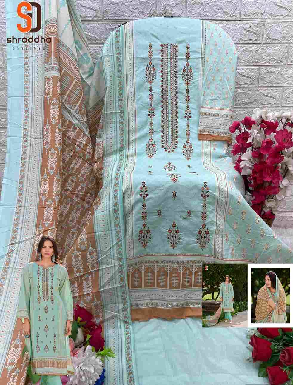 Bin Saeed Lawn Collection Vol-11 By Shraddha Designer 11001 To 11004 Series Designer Pakistani Suits Beautiful Fancy Stylish Colorful Party Wear & Occasional Wear Pure Cotton Print With Embroidery Dresses At Wholesale Price