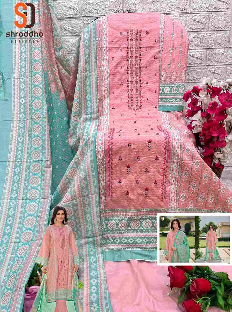 Bin Saeed Lawn Collection Vol-11 By Shraddha Designer 11001 To 11004 Series Designer Pakistani Suits Beautiful Fancy Stylish Colorful Party Wear & Occasional Wear Pure Cotton Print With Embroidery Dresses At Wholesale Price