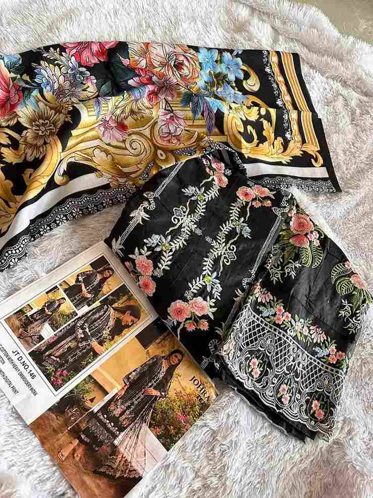 Johra Hit Design 146 By Johra Tex Beautiful Pakistani Suits Colorful Stylish Fancy Casual Wear & Ethnic Wear Cambric Cotton Embroidered Dresses At Wholesale Price