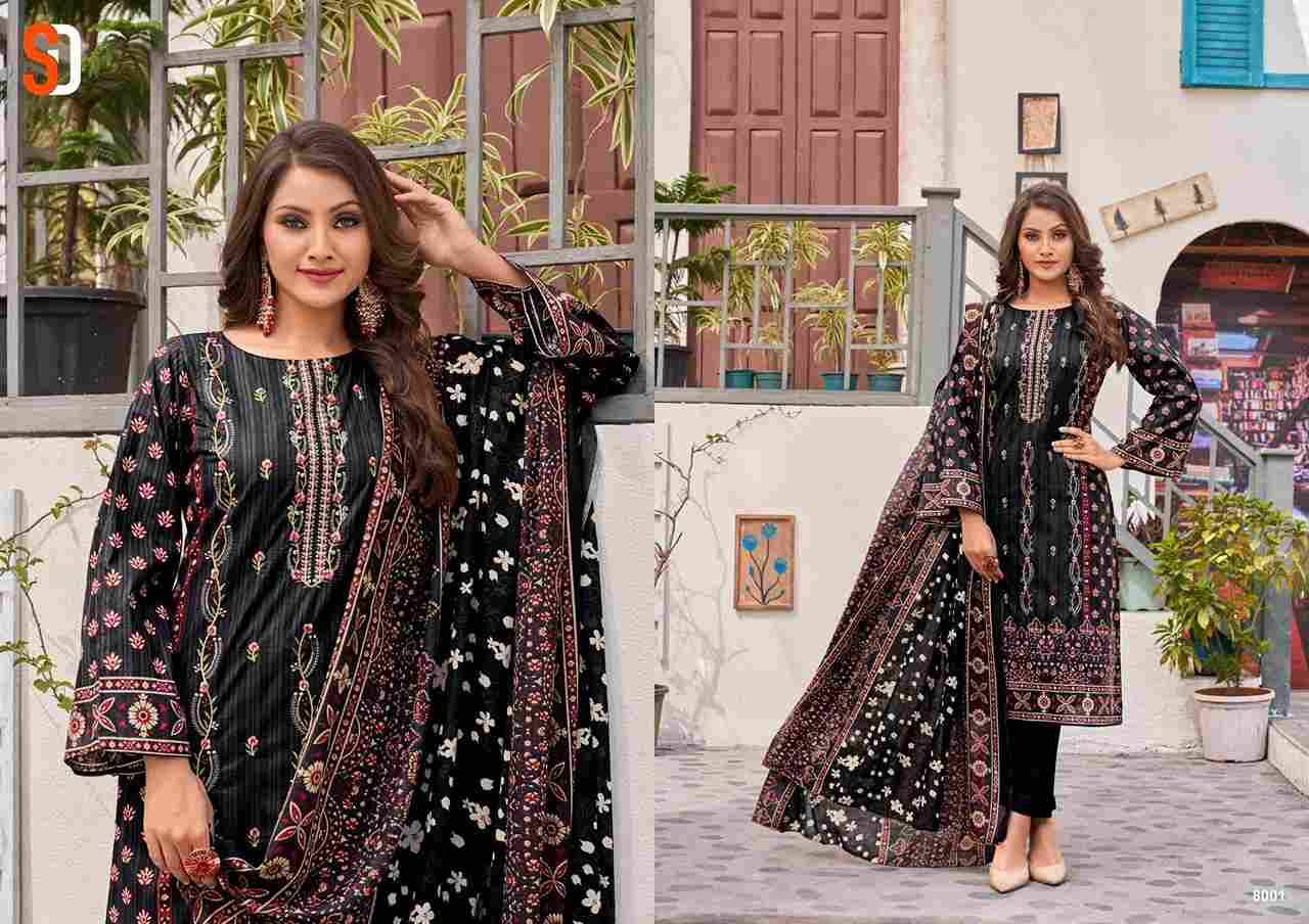 Bin Saeed Lawn Collection Vol-8 Nx By Shraddha Designer Pakistani Suits Beautiful Fancy Stylish Colorful Party Wear & Occasional Wear Pure Cotton Print With Embroidery Dresses At Wholesale Price