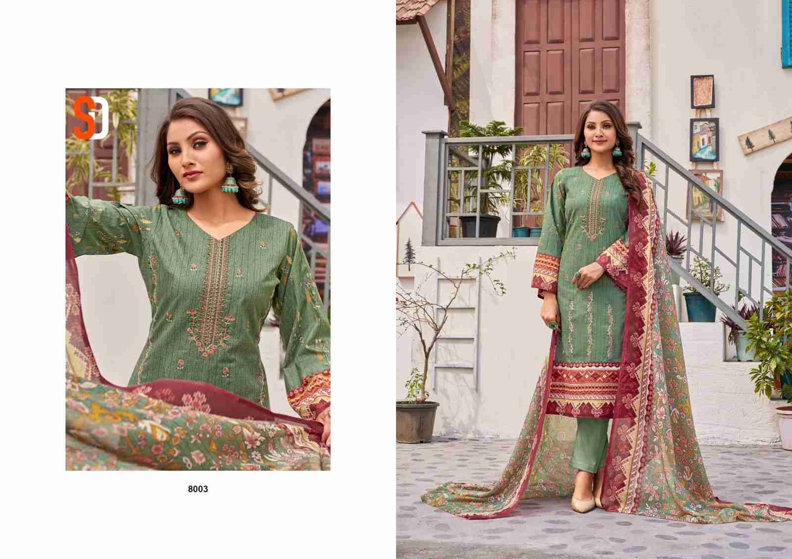 Bin Saeed Lawn Collection Vol-8 Nx By Shraddha Designer Pakistani Suits Beautiful Fancy Stylish Colorful Party Wear & Occasional Wear Pure Cotton Print With Embroidery Dresses At Wholesale Price