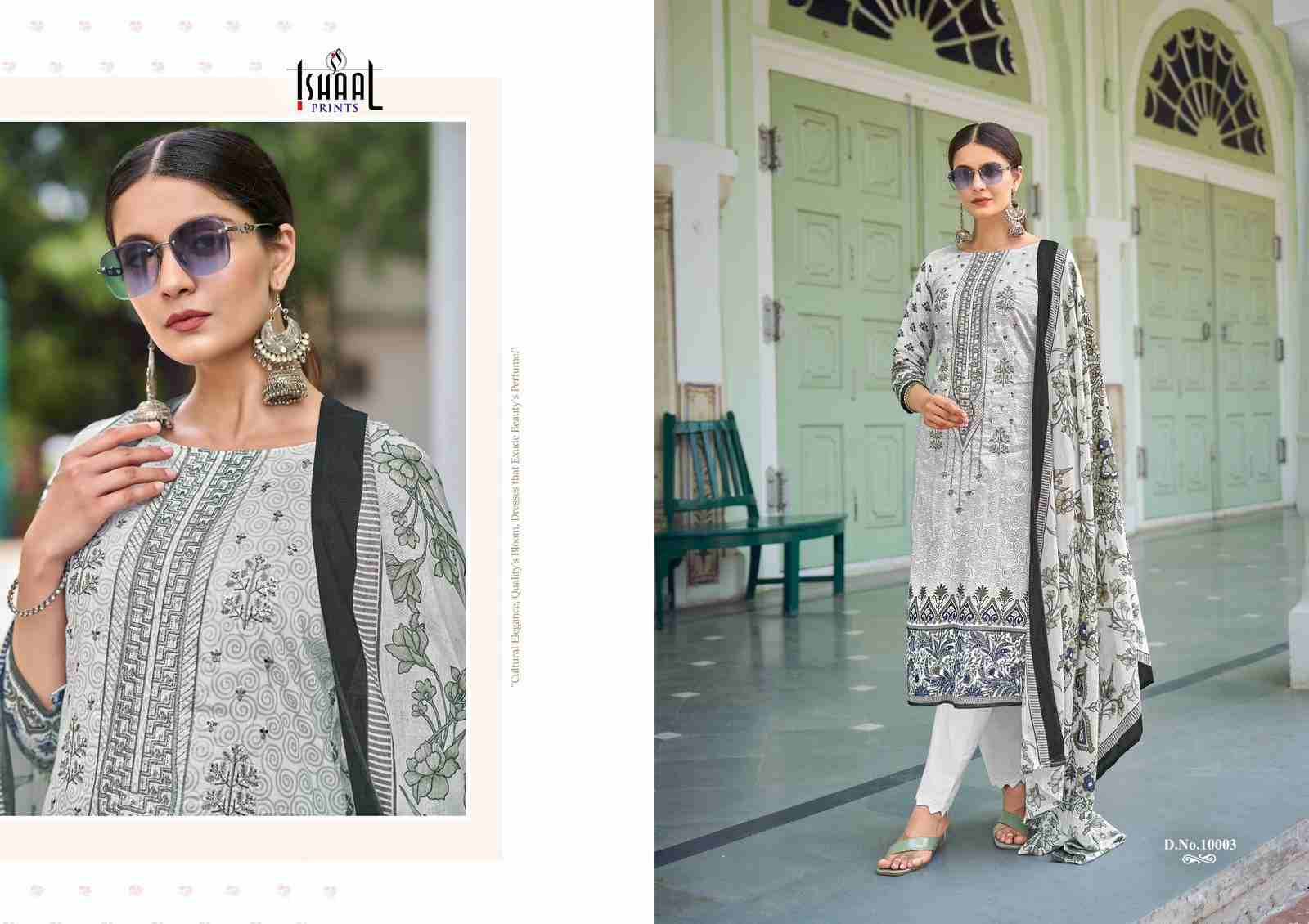 Embroidered Vol-10 By Ishaal Prints 10001 To 10010 Series Beautiful Suits Colorful Stylish Fancy Casual Wear & Ethnic Wear Pure Lawn Printed Dresses At Wholesale Price