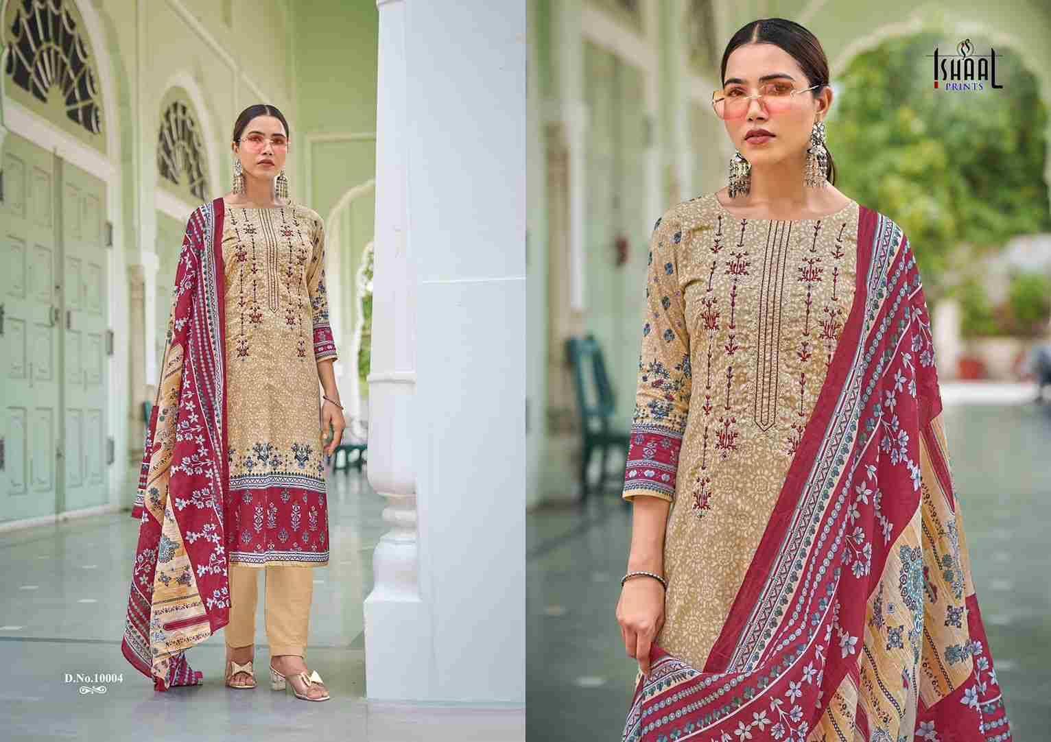 Embroidered Vol-10 By Ishaal Prints 10001 To 10010 Series Beautiful Suits Colorful Stylish Fancy Casual Wear & Ethnic Wear Pure Lawn Printed Dresses At Wholesale Price