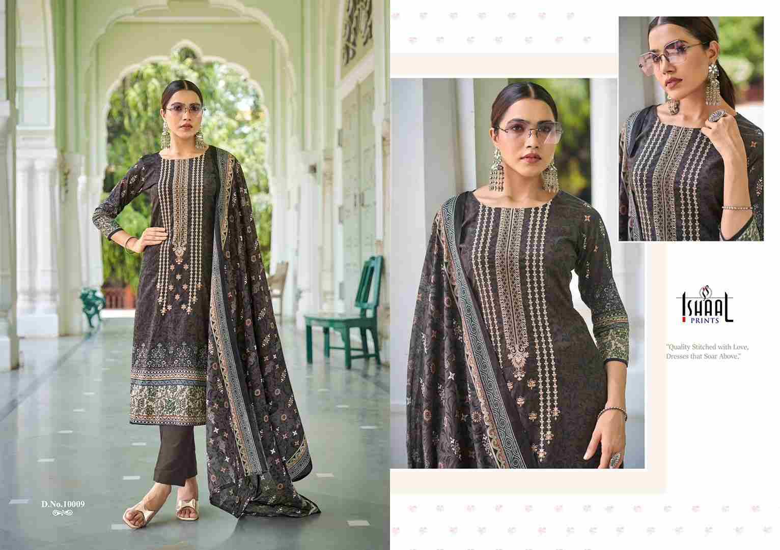 Embroidered Vol-10 By Ishaal Prints 10001 To 10010 Series Beautiful Suits Colorful Stylish Fancy Casual Wear & Ethnic Wear Pure Lawn Printed Dresses At Wholesale Price