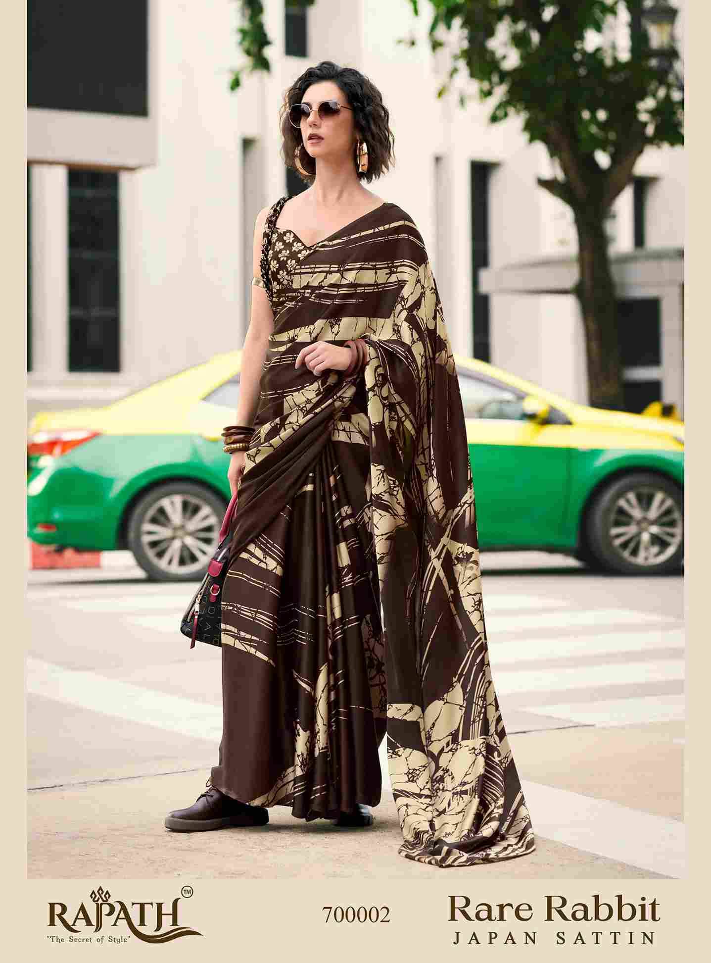 Rare Rabbit By Rajpath 700001 To 700018 Series Indian Traditional Wear Collection Beautiful Stylish Fancy Colorful Party Wear & Occasional Wear Japan Satin Sarees At Wholesale Price