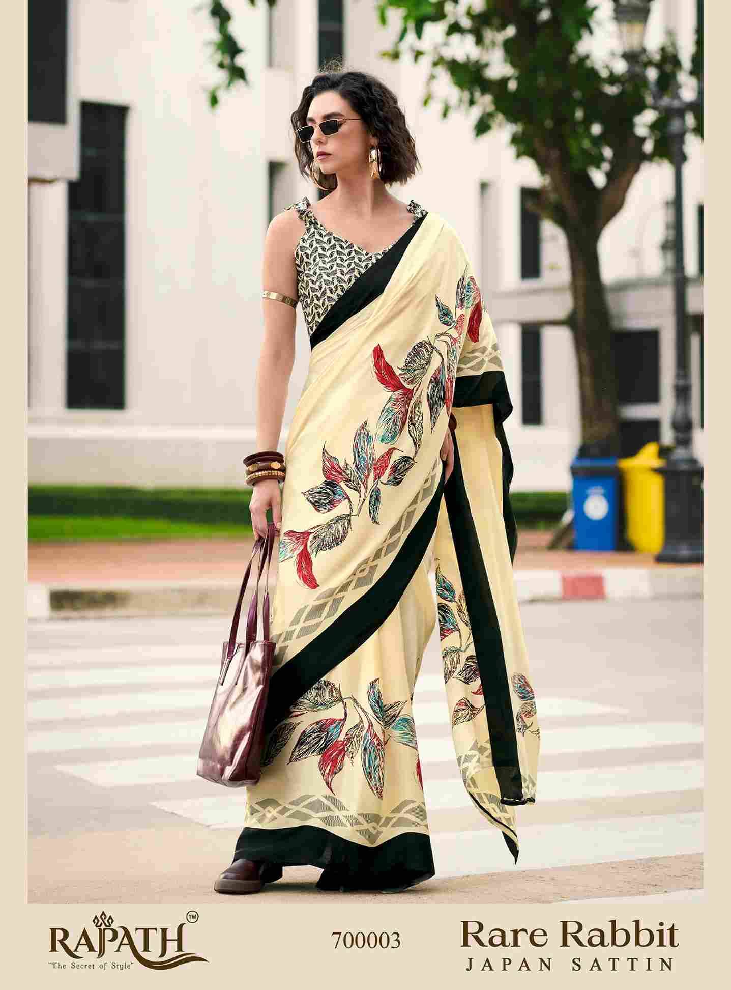 Rare Rabbit By Rajpath 700001 To 700018 Series Indian Traditional Wear Collection Beautiful Stylish Fancy Colorful Party Wear & Occasional Wear Japan Satin Sarees At Wholesale Price