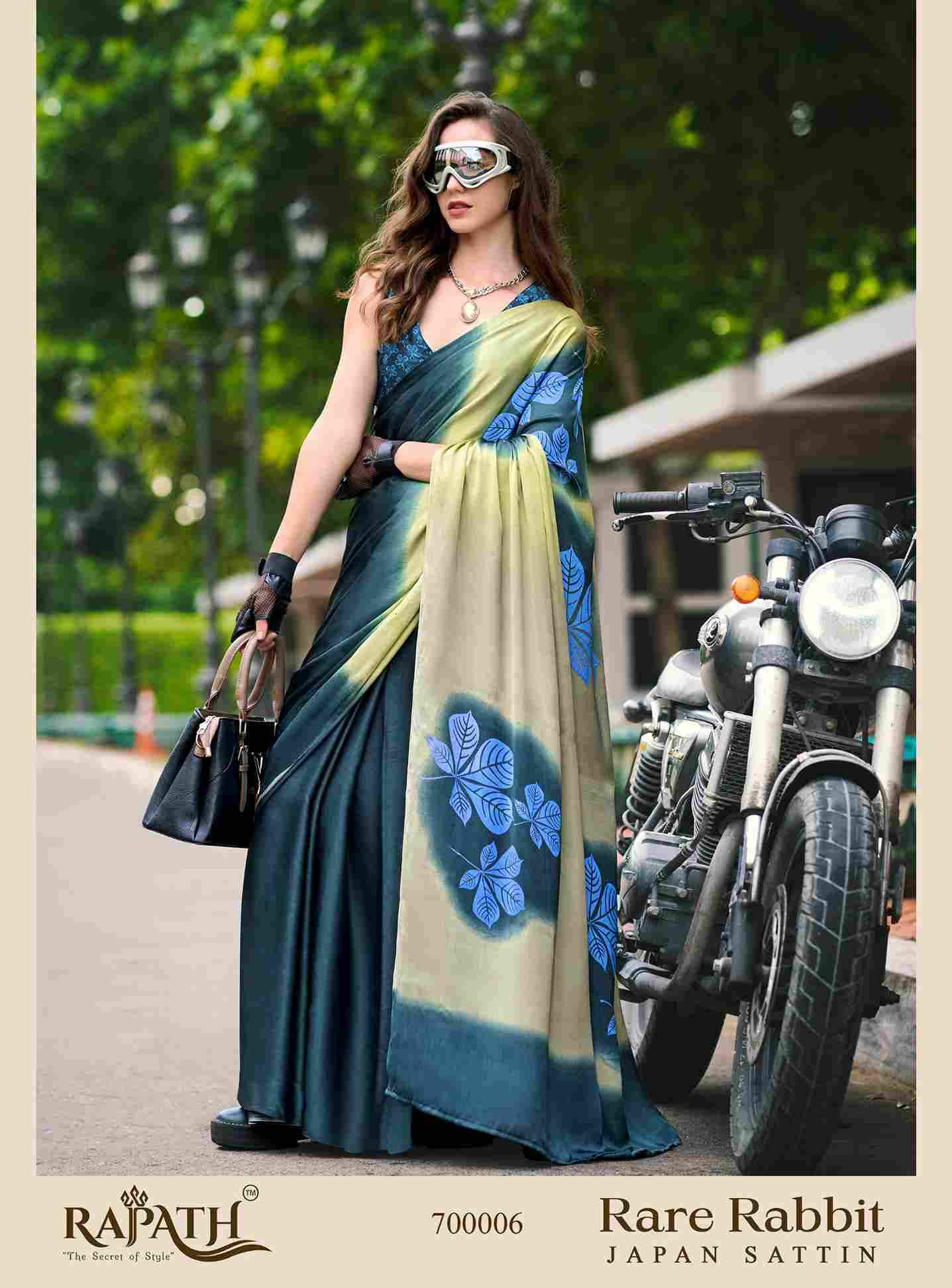 Rare Rabbit By Rajpath 700001 To 700018 Series Indian Traditional Wear Collection Beautiful Stylish Fancy Colorful Party Wear & Occasional Wear Japan Satin Sarees At Wholesale Price