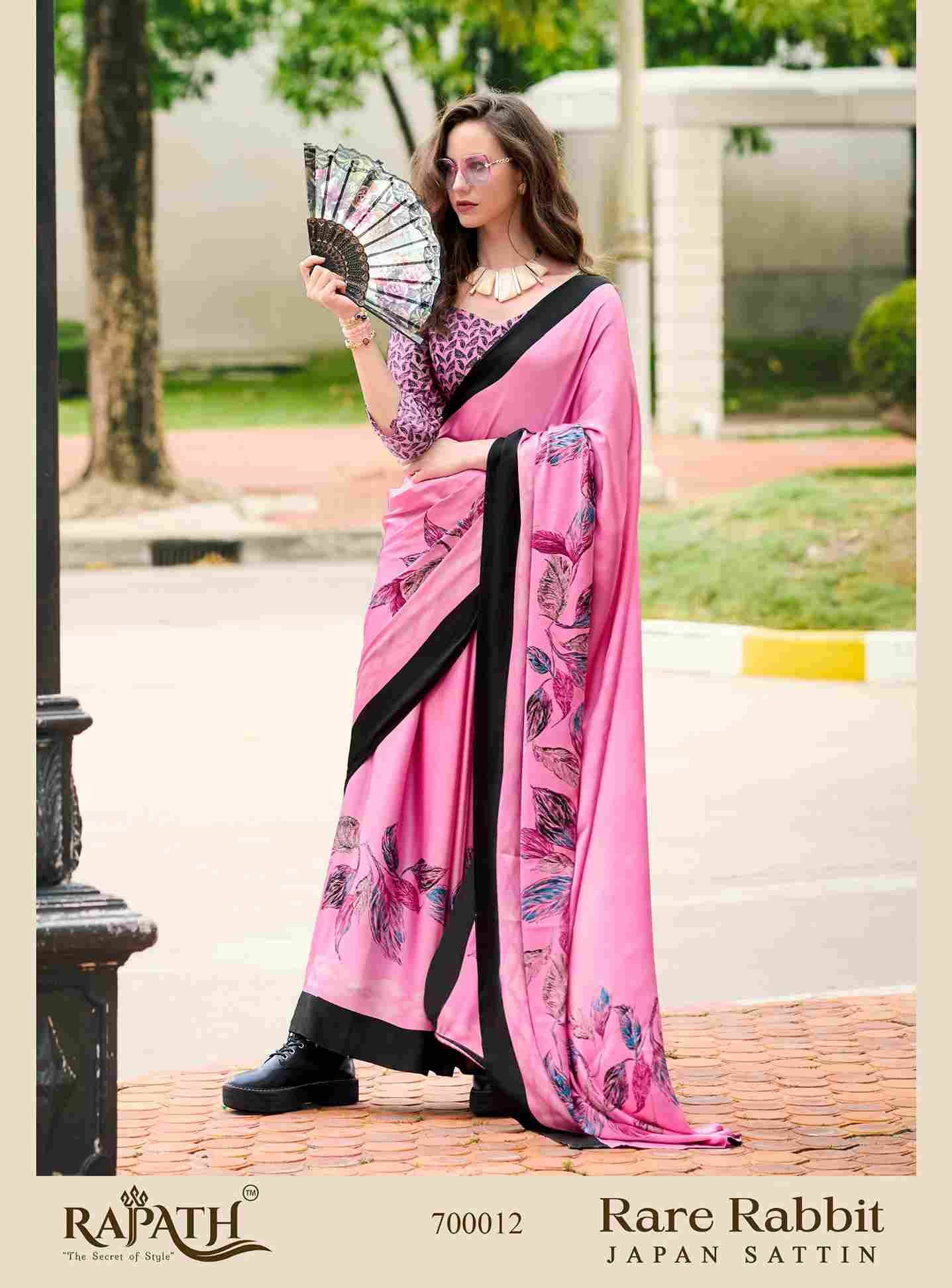 Rare Rabbit By Rajpath 700001 To 700018 Series Indian Traditional Wear Collection Beautiful Stylish Fancy Colorful Party Wear & Occasional Wear Japan Satin Sarees At Wholesale Price