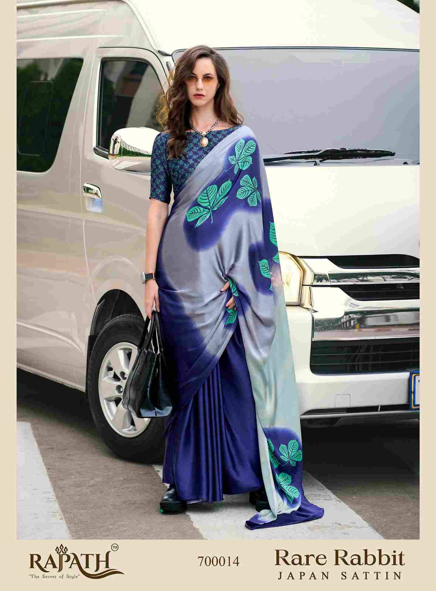 Rare Rabbit By Rajpath 700001 To 700018 Series Indian Traditional Wear Collection Beautiful Stylish Fancy Colorful Party Wear & Occasional Wear Japan Satin Sarees At Wholesale Price