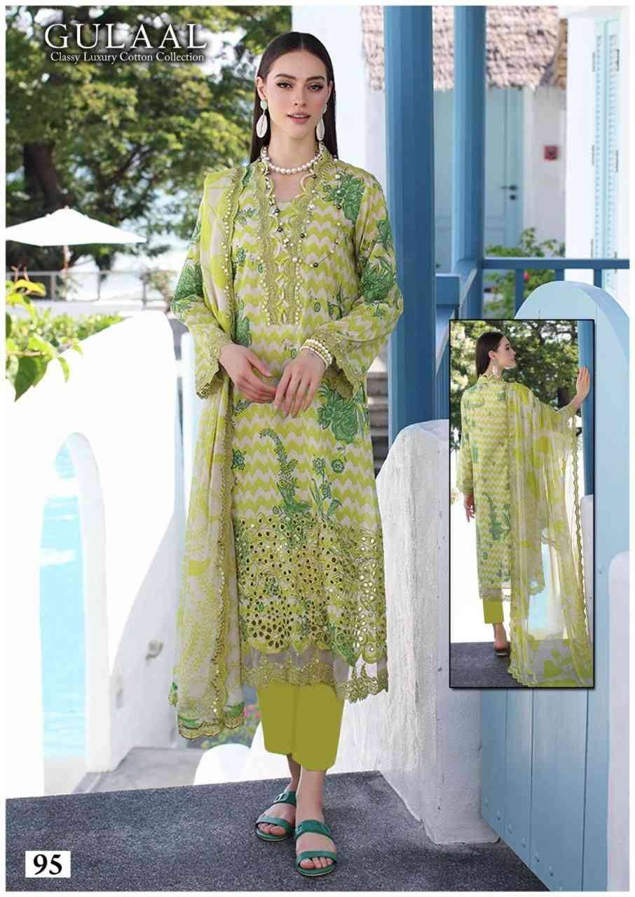 Gulaal Vol-10 By Fashid Wholesale 91 To 100 Series Beautiful Festive Suits Stylish Fancy Colorful Casual Wear & Ethnic Wear Pure Cotton Print Dresses At Wholesale Price