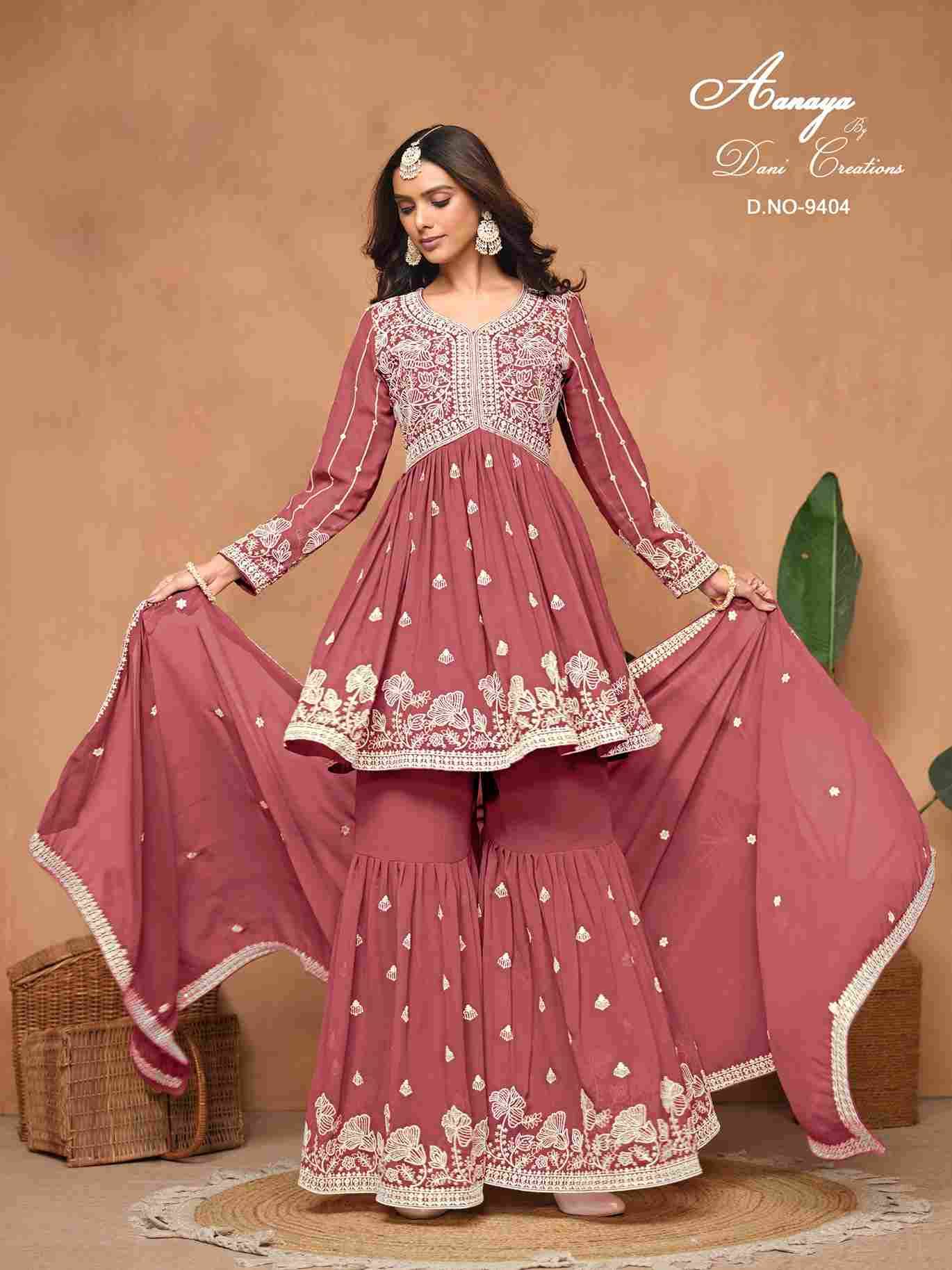 Aanaya Vol-194 By Twisha 9401 To 9404 Series Beautiful Sharara Suits Colorful Stylish Fancy Casual Wear & Ethnic Wear Faux Georgette Dresses At Wholesale Price