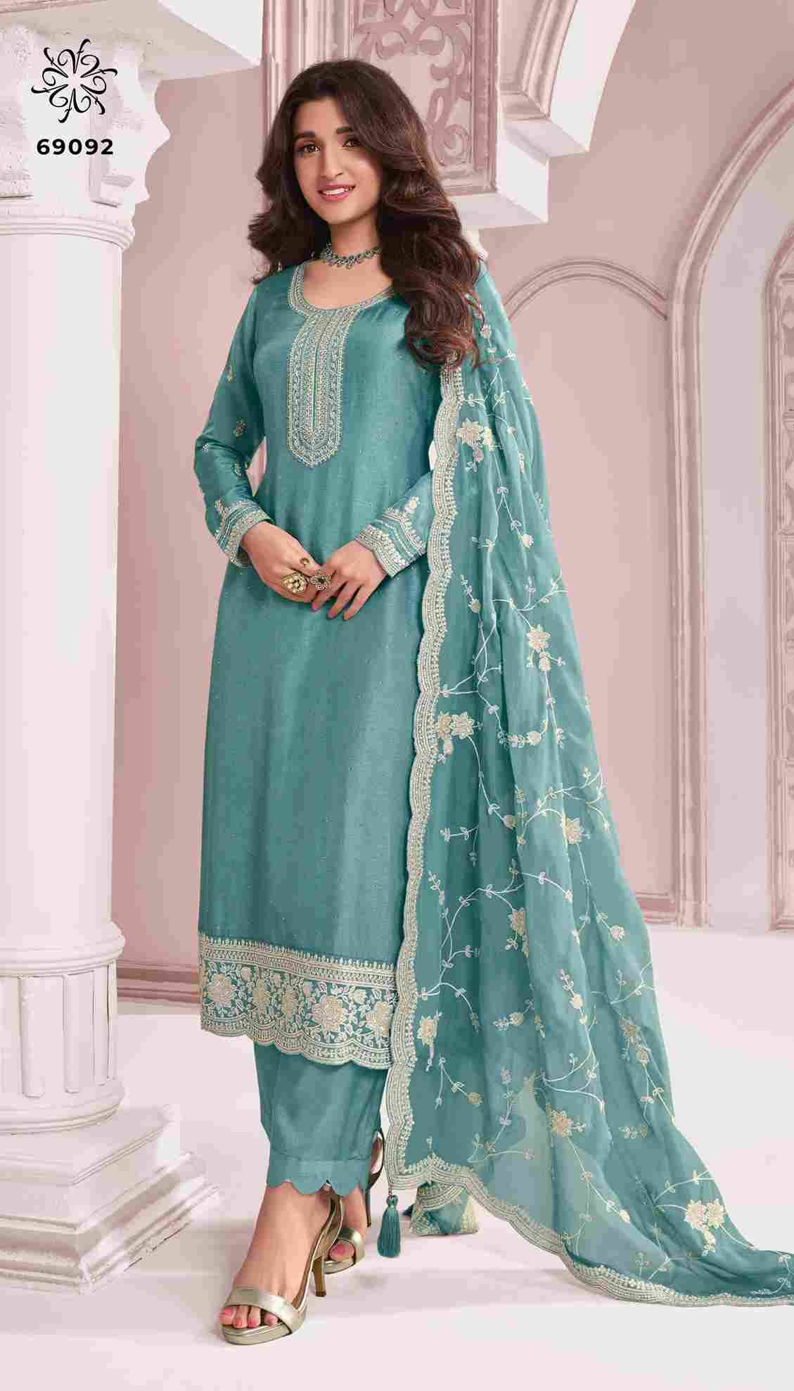 Kavya By Vinay Fashion 69091 To 69096 Series Designer Festive Festive Suits Collection Beautiful Stylish Fancy Colorful Party Wear & Occasional Wear Dola Dresses At Wholesale Price