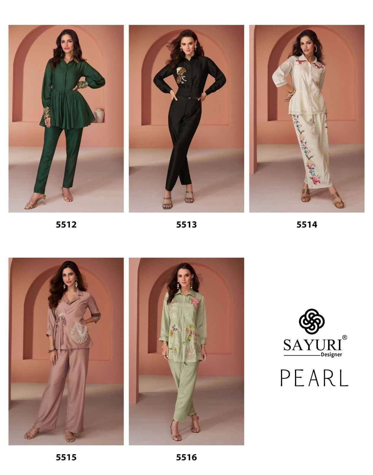 Pearl By Sayuri 5512 To 5516 Series Designer Stylish Fancy Colorful Beautiful Party Wear & Ethnic Wear Collection Pure Silk Tops With Bottom At Wholesale Price