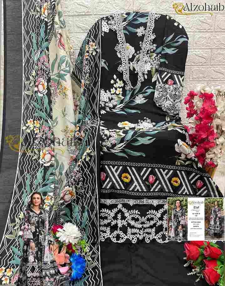 Elaf Chikankari Vol-2 By Alzohaib 1020-A To 1020-B Series Beautiful Pakistani Suits Colorful Stylish Fancy Casual Wear & Ethnic Wear Pure Cotton Dresses At Wholesale Price