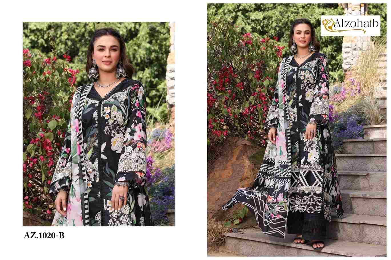 Elaf Chikankari Vol-2 By Alzohaib 1020-A To 1020-B Series Beautiful Pakistani Suits Colorful Stylish Fancy Casual Wear & Ethnic Wear Pure Cotton Dresses At Wholesale Price