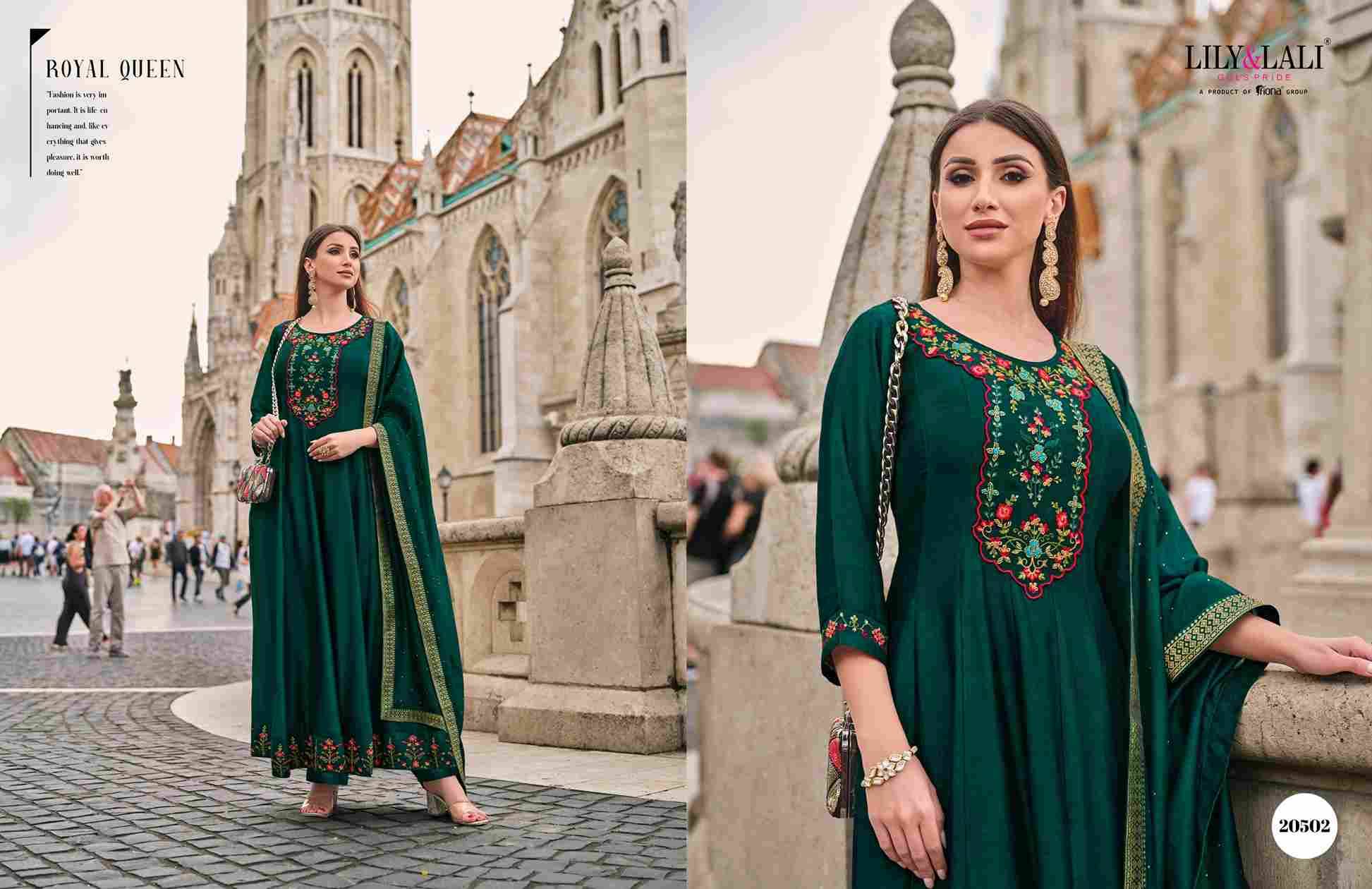 Bibbojaan By Lily And Lali 20501 To 20506 Series Beautiful Stylish Anarkali Suits Fancy Colorful Casual Wear & Ethnic Wear & Ready To Wear Vichitra Silk Dresses At Wholesale Price