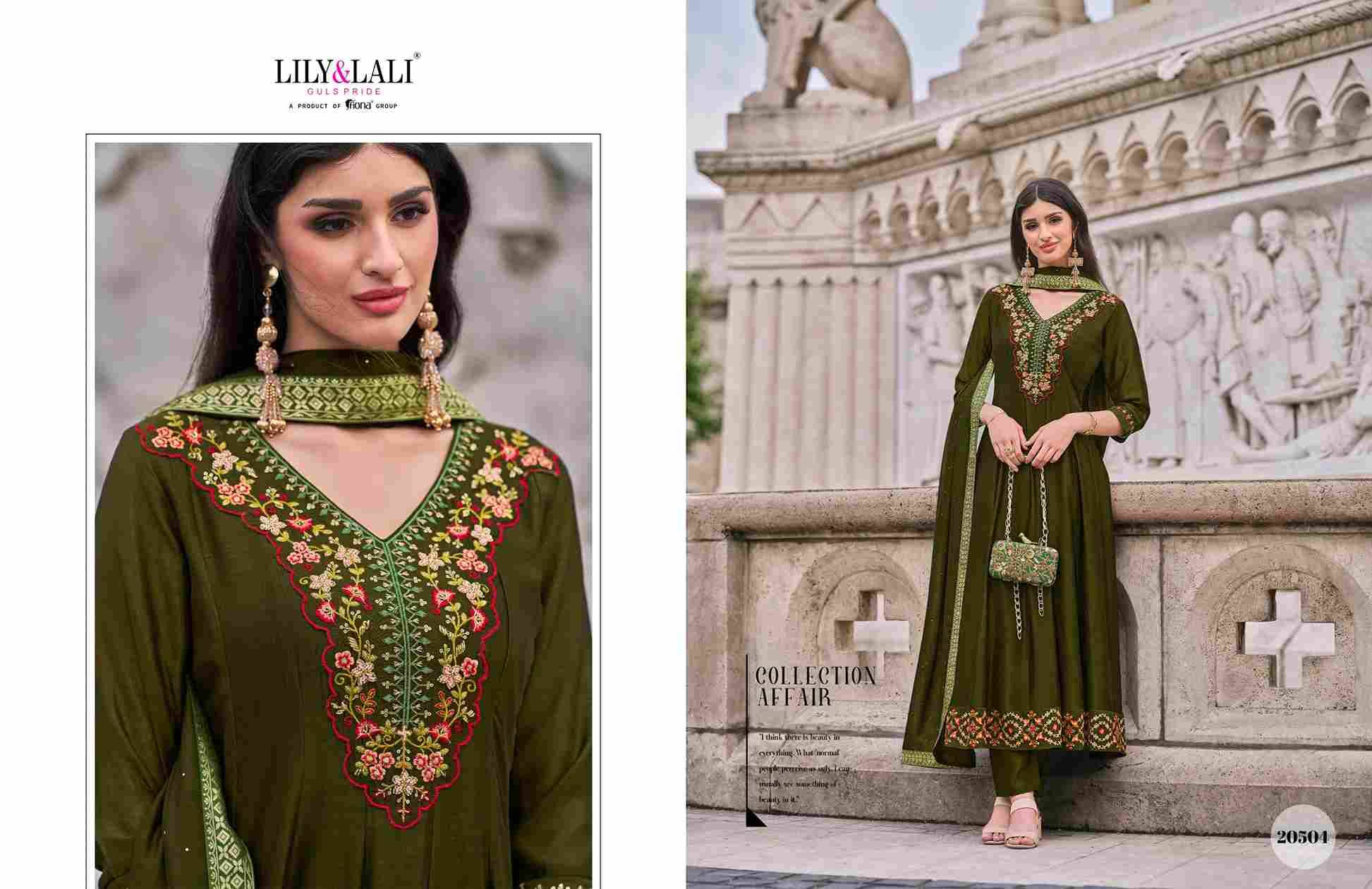 Bibbojaan By Lily And Lali 20501 To 20506 Series Beautiful Stylish Anarkali Suits Fancy Colorful Casual Wear & Ethnic Wear & Ready To Wear Vichitra Silk Dresses At Wholesale Price