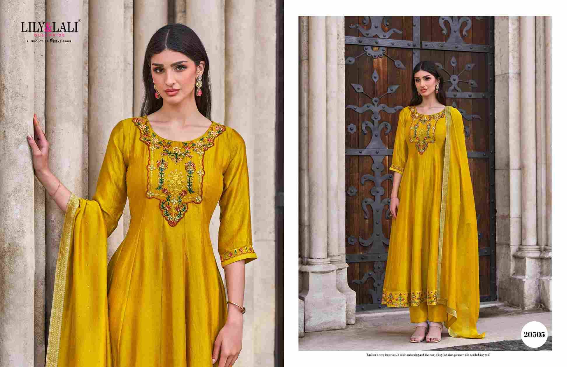 Bibbojaan By Lily And Lali 20501 To 20506 Series Beautiful Stylish Anarkali Suits Fancy Colorful Casual Wear & Ethnic Wear & Ready To Wear Vichitra Silk Dresses At Wholesale Price