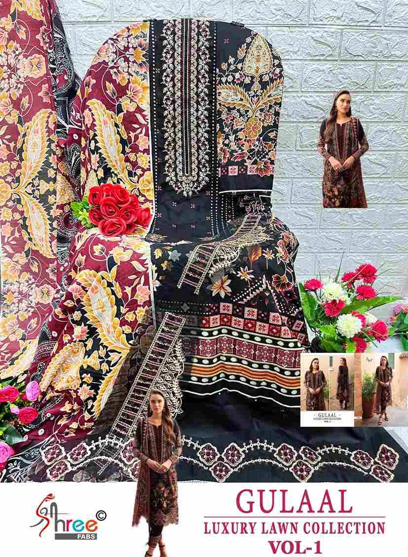 Gulaal Luxury Lawn Collection Vol-1 Nx By Shree Fabs Designer Pakistani Suits Beautiful Stylish Fancy Colorful Party Wear & Occasional Wear Pure Cotton Print Embroidered Dresses At Wholesale Price