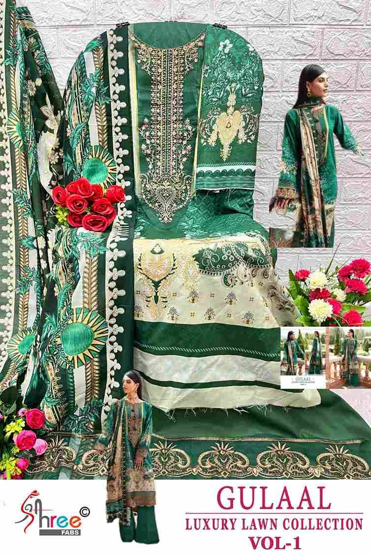 Gulaal Luxury Lawn Collection Vol-1 Nx By Shree Fabs Designer Pakistani Suits Beautiful Stylish Fancy Colorful Party Wear & Occasional Wear Pure Cotton Print Embroidered Dresses At Wholesale Price