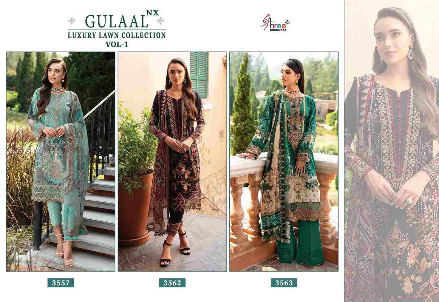 Gulaal Luxury Lawn Collection Vol-1 Nx By Shree Fabs Designer Pakistani Suits Beautiful Stylish Fancy Colorful Party Wear & Occasional Wear Pure Cotton Print Embroidered Dresses At Wholesale Price