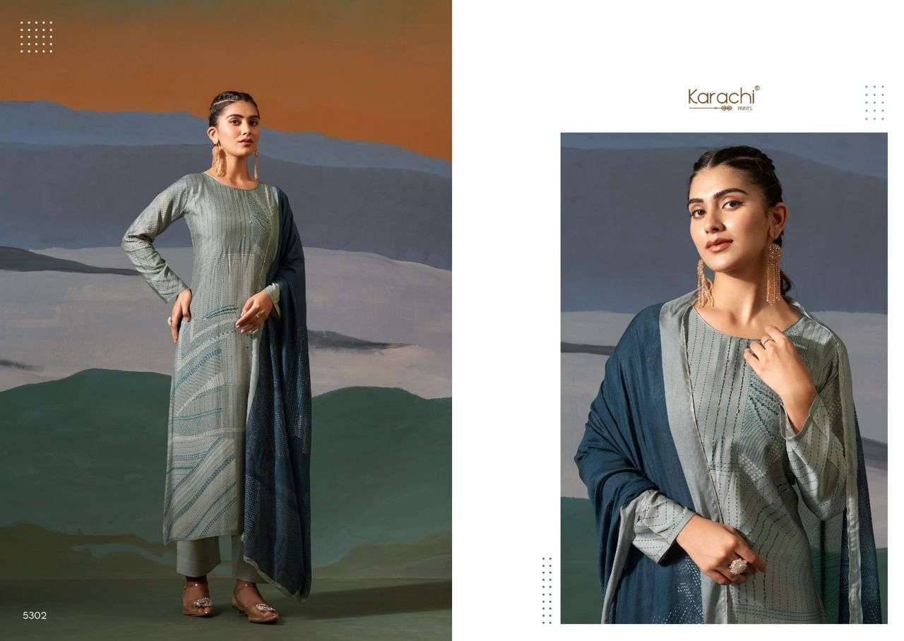 Jhula By Karachi Prints 5301 To 5304 Series Beautiful Festive Suits Colorful Stylish Fancy Casual Wear & Ethnic Wear Pure Viscose Muslin Print With Work Dresses At Wholesale Price