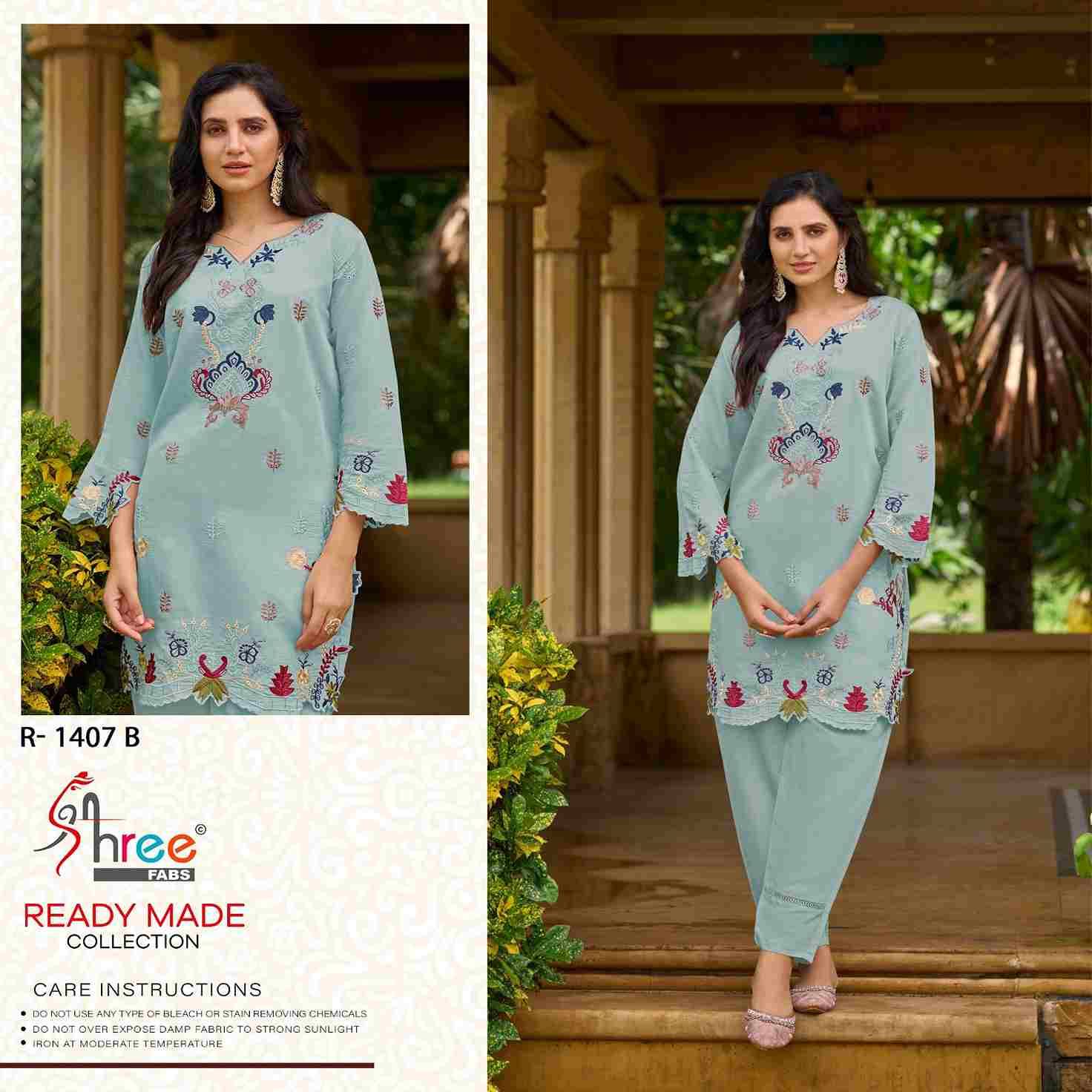 Shree Fabs Hit Design R-1407 Colours By Shree Fabs R-1407-A To R-1407-D Series Wholesale Designer Pakistani Suits Collection Beautiful Stylish Fancy Colorful Party Wear & Occasional Wear Viscose Silk Kurtis With Bottom At Wholesale Price