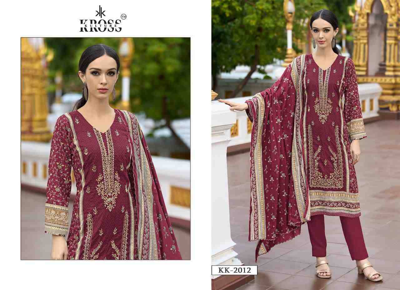 Kross Kulture Hit Design 2012 Colours By Kross Kulture 2012-A To 2012-B Series Beautiful Pakistani Suits Colorful Stylish Fancy Casual Wear & Ethnic Wear Pure Cotton Print With Embroidered Dresses At Wholesale Price