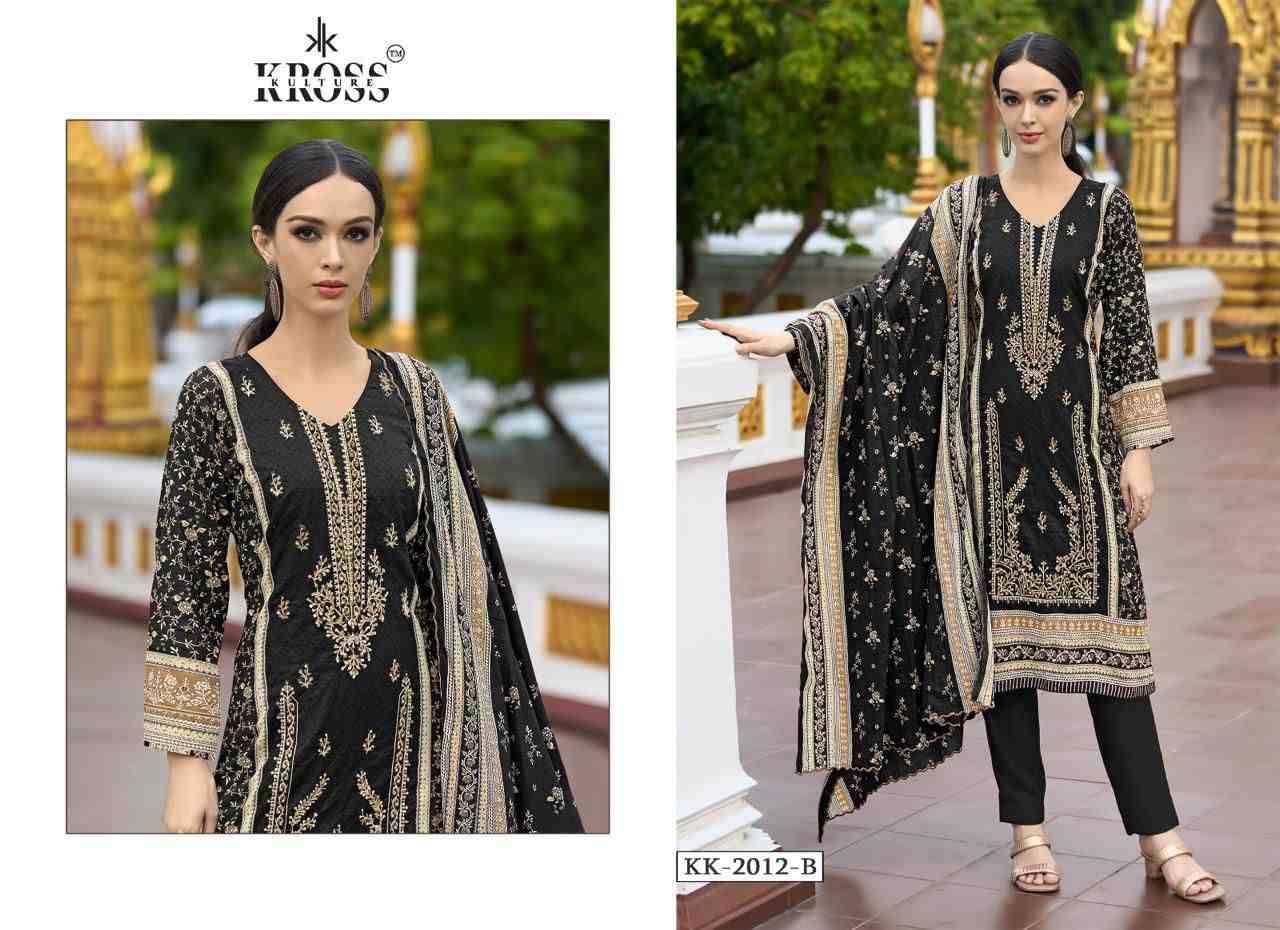 Kross Kulture Hit Design 2012 Colours By Kross Kulture 2012-A To 2012-B Series Beautiful Pakistani Suits Colorful Stylish Fancy Casual Wear & Ethnic Wear Pure Cotton Print With Embroidered Dresses At Wholesale Price