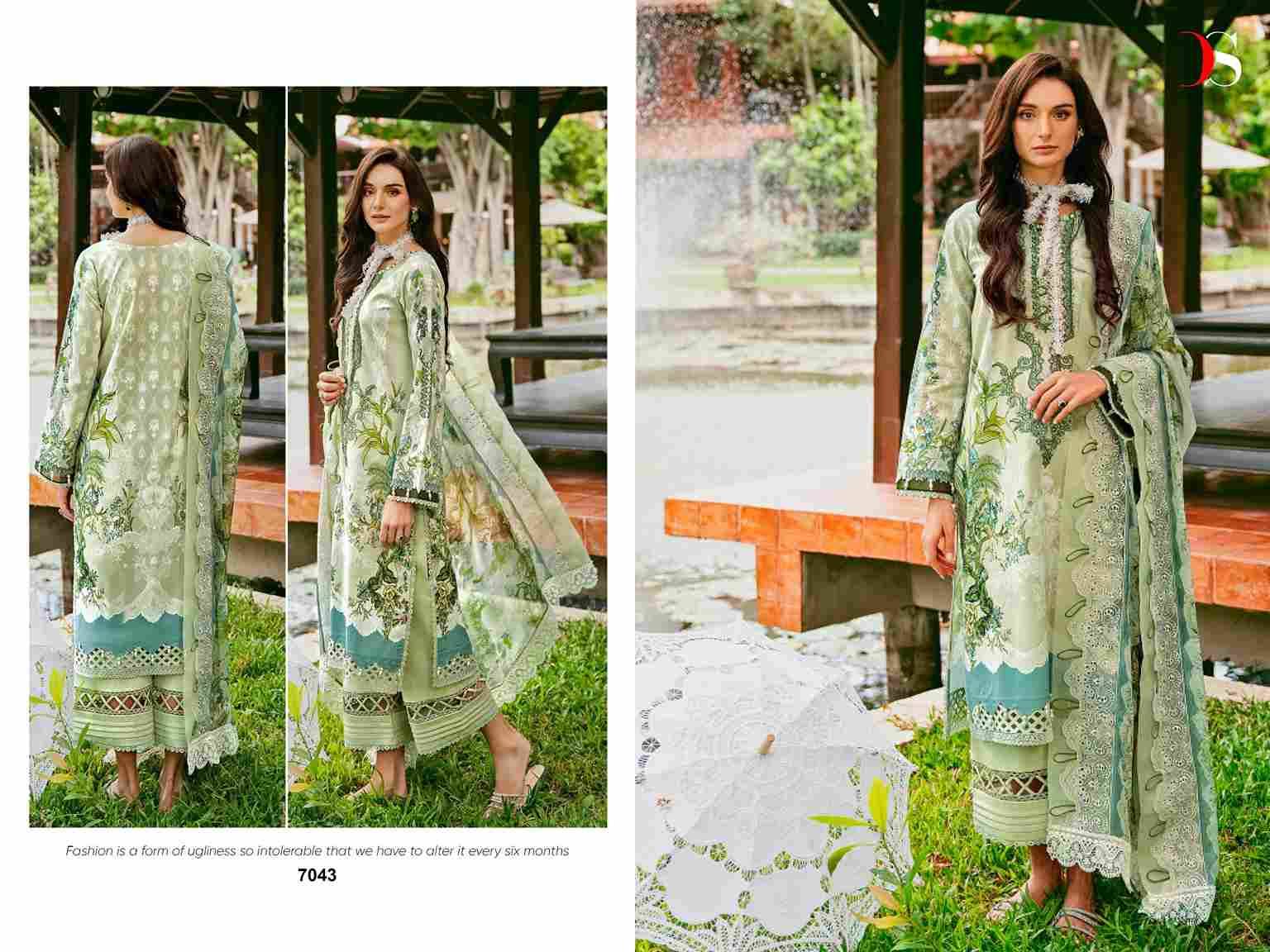 Jade Needle Wonder-24 By Deepsy Suits 7041 To 7046 Series Pakistani Stylish Beautiful Colourful Printed & Embroidered Party Wear & Occasional Wear Pure Cotton Dresses At Wholesale Price