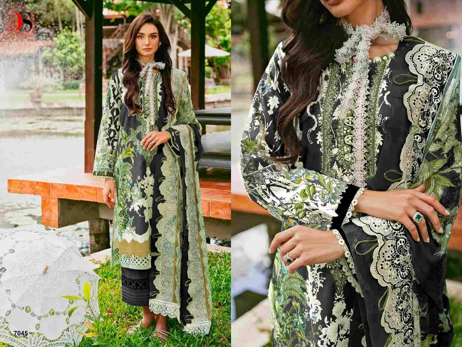 Jade Needle Wonder-24 By Deepsy Suits 7041 To 7046 Series Pakistani Stylish Beautiful Colourful Printed & Embroidered Party Wear & Occasional Wear Pure Cotton Dresses At Wholesale Price